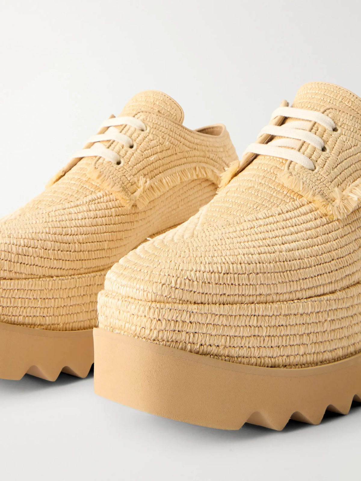 Elyse Woven Raffia Platform Brogues