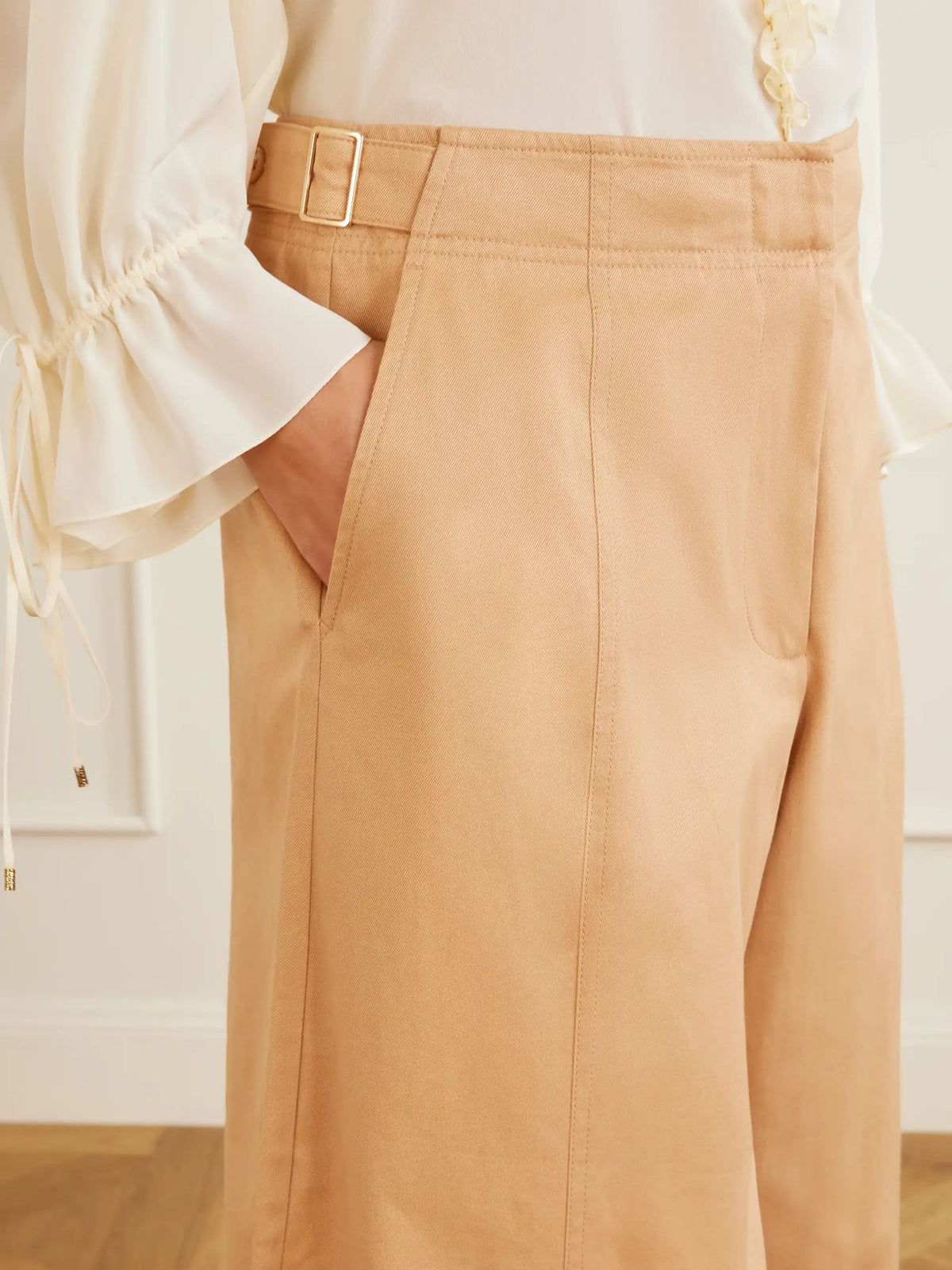 Ulla Johnson Sascha Cotton-twill Wide-leg Cropped Pants