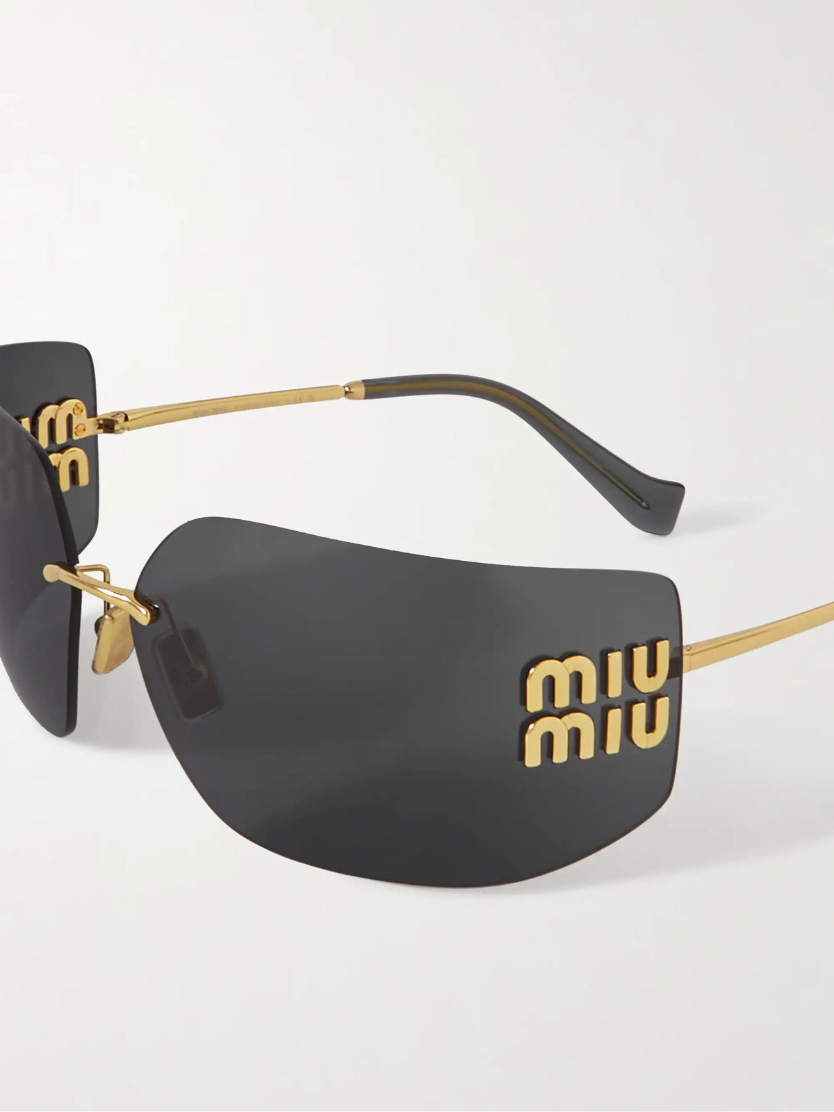 D-frame Gold-tone Sunglasses