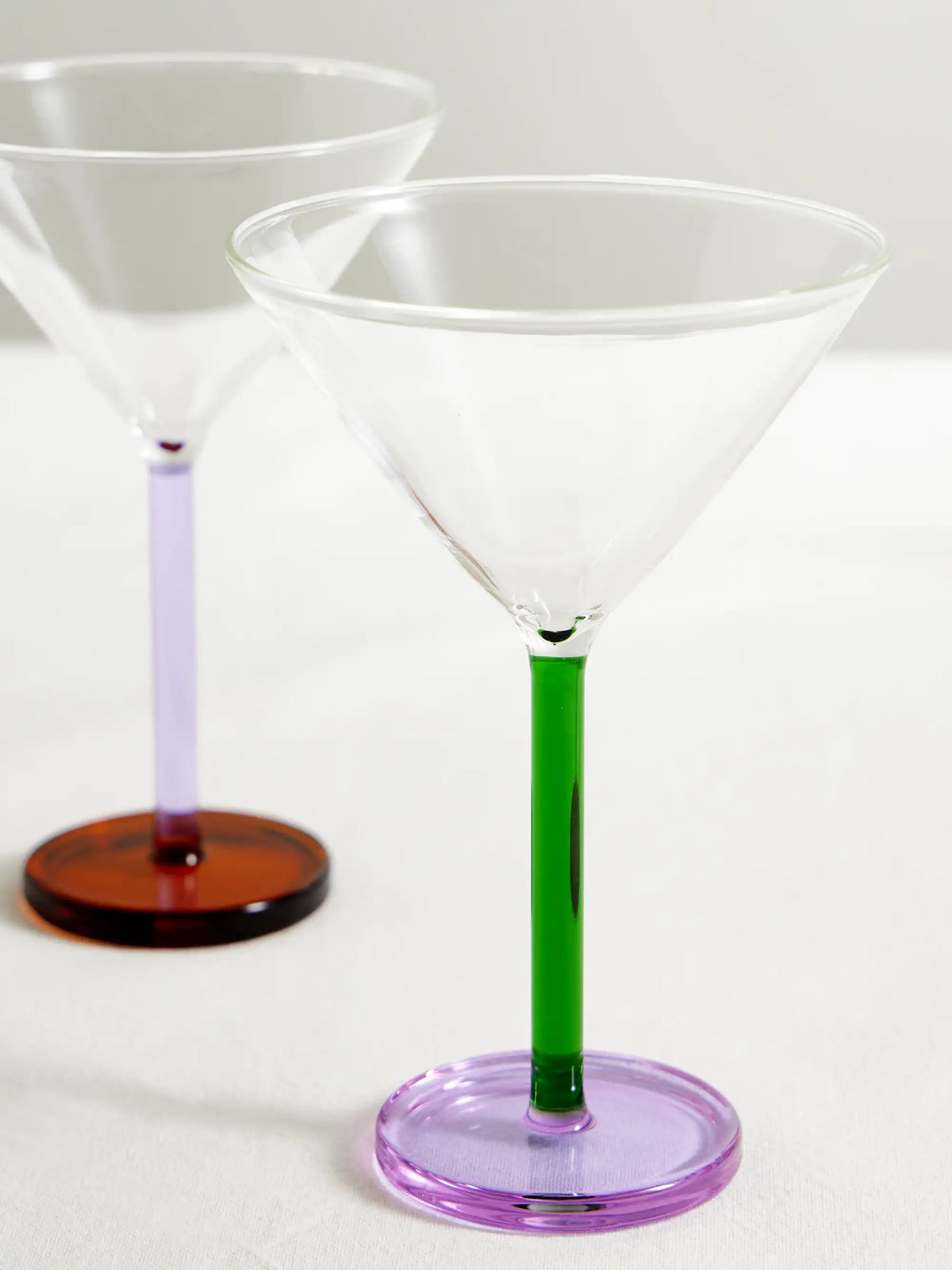 Piano Set Of Two Cocktail Glasses And Stainless Steel Skewers