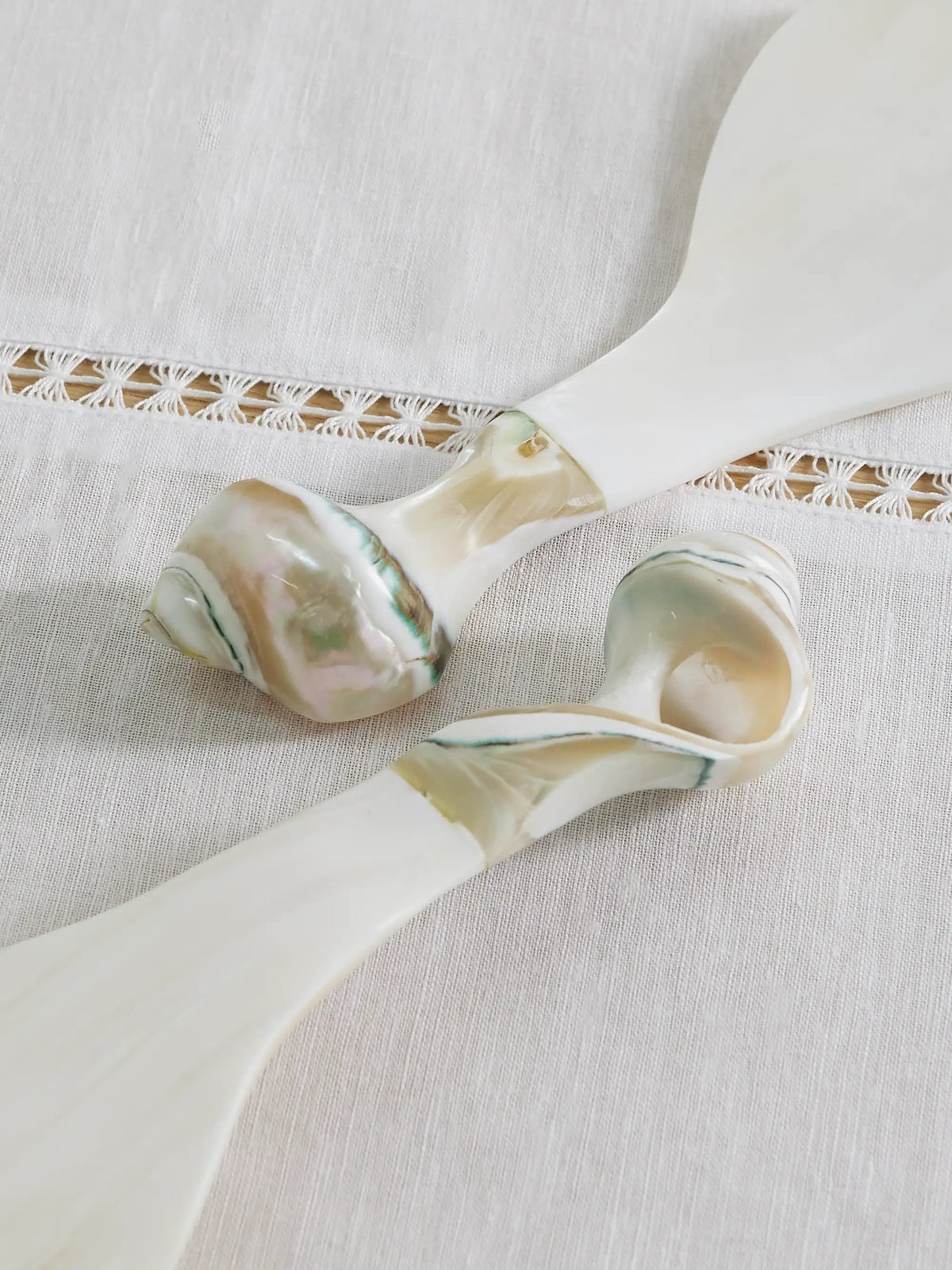 Set Of Two Mother-of-pearl Salad Servers