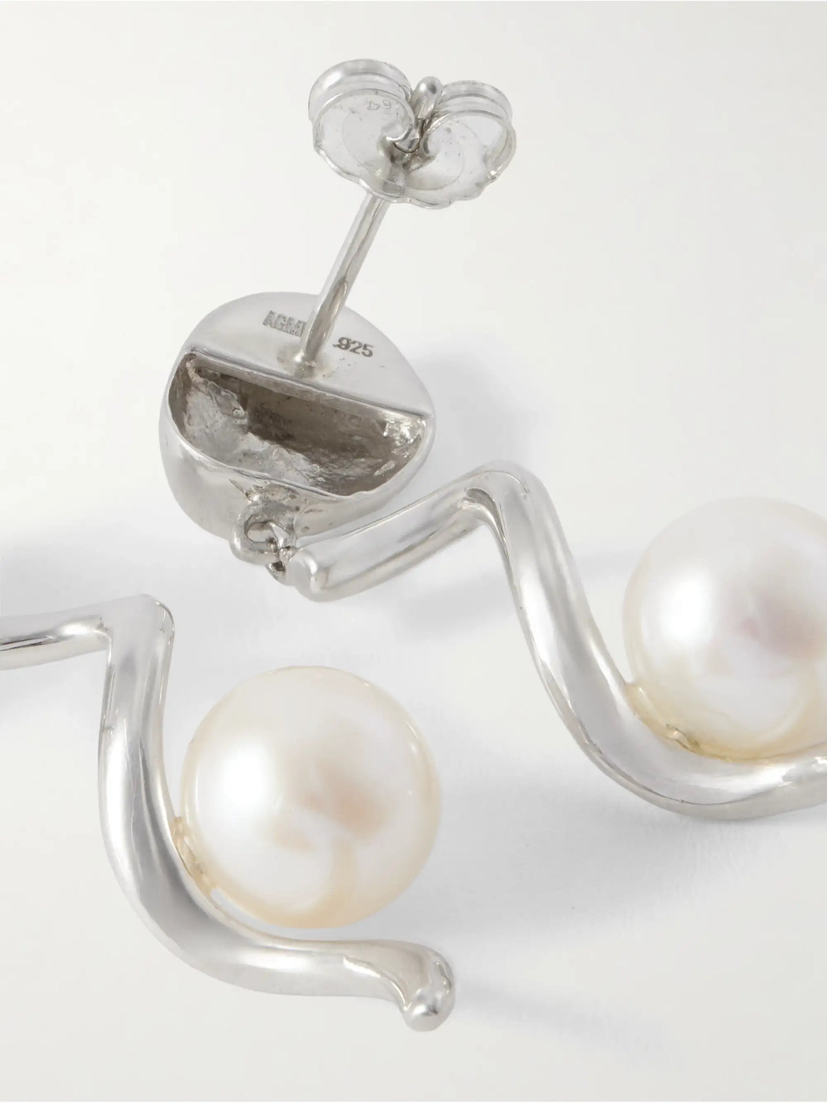 Teneille Recycled Sterling Silver Pearl Earrings