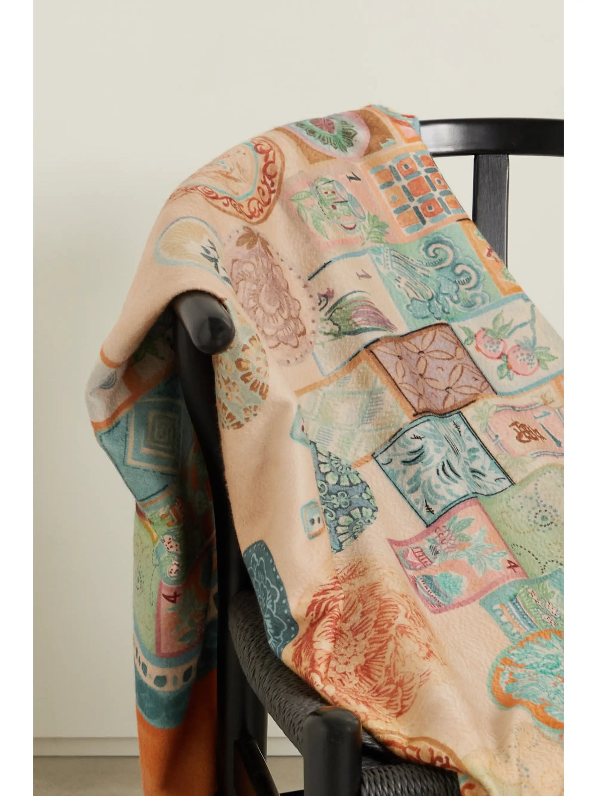 Suede-trimmed Brushed-cashmere Throw