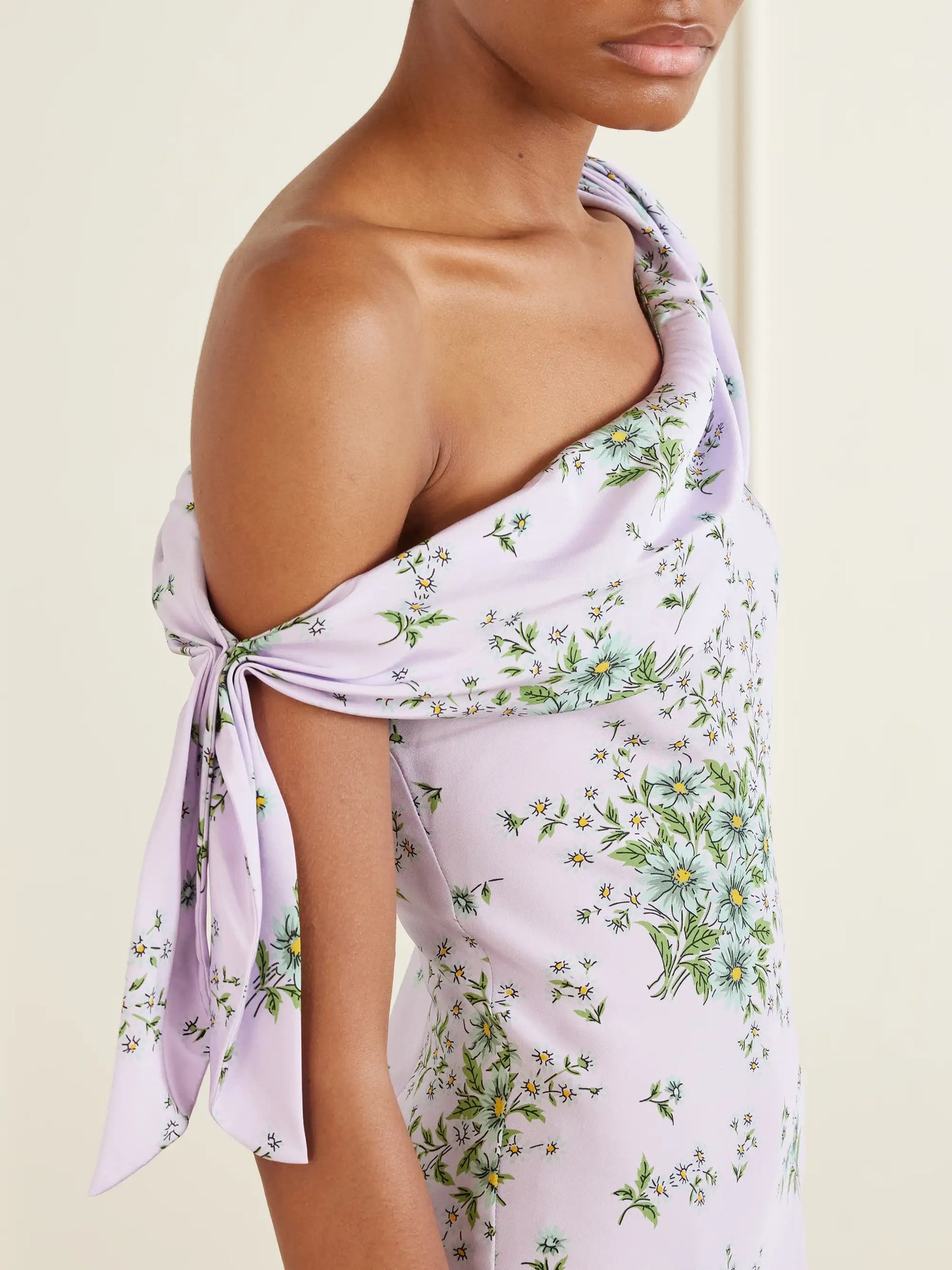 Floral-print Silk-crepe Midi Dress