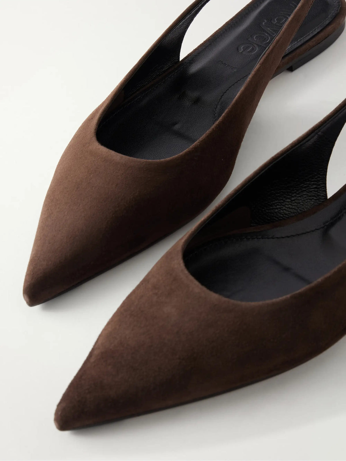 Aeyde Annora Suede Slingback Flats