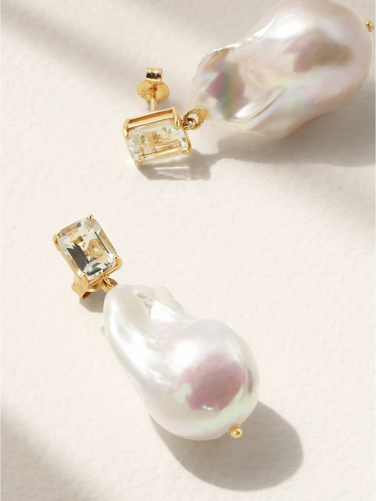 14-karat Gold, Pearl And Amethyst Earrings
