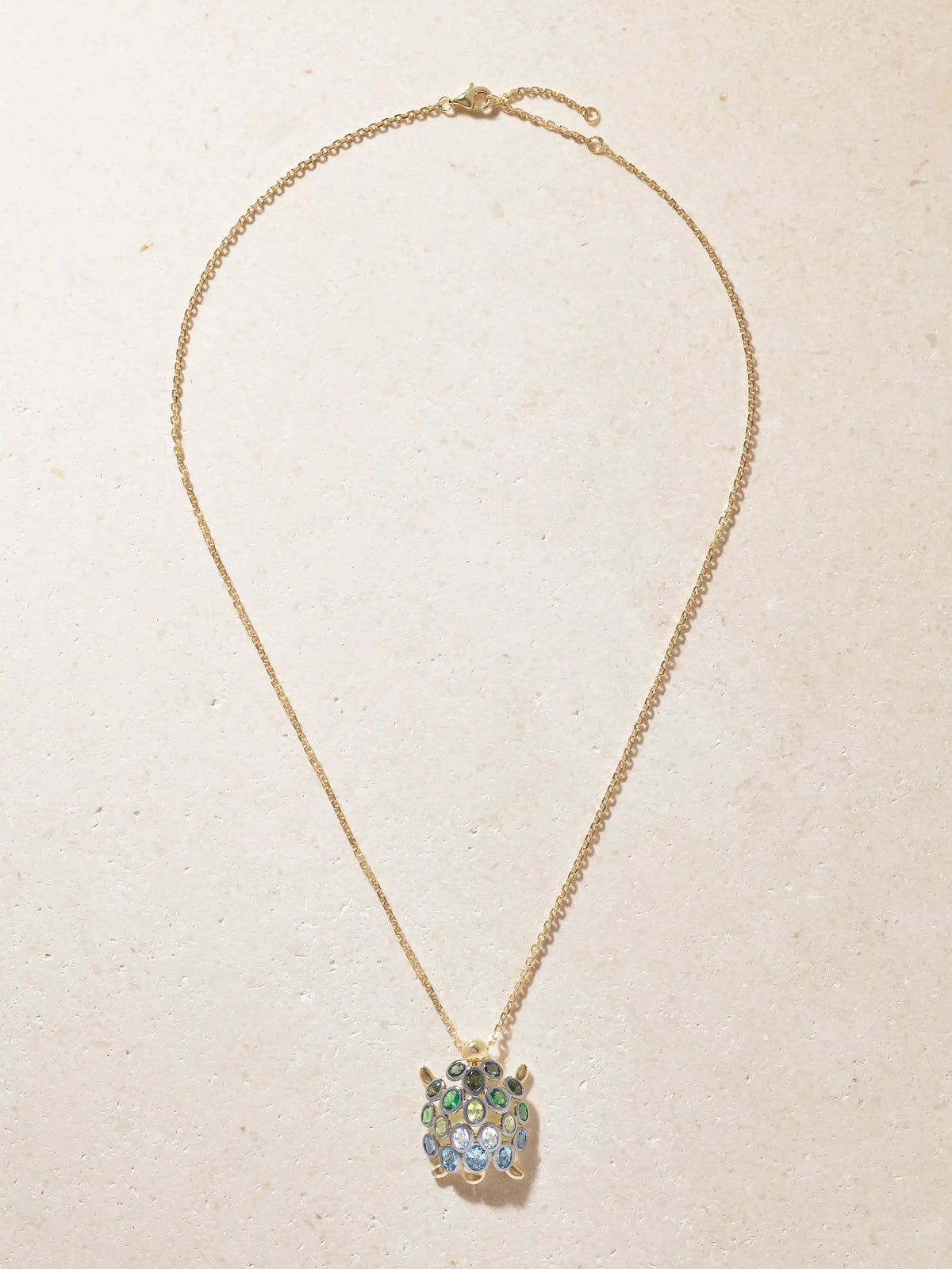 Yvonne Léon Tortue 9-karat Gold Multi-stones Necklace