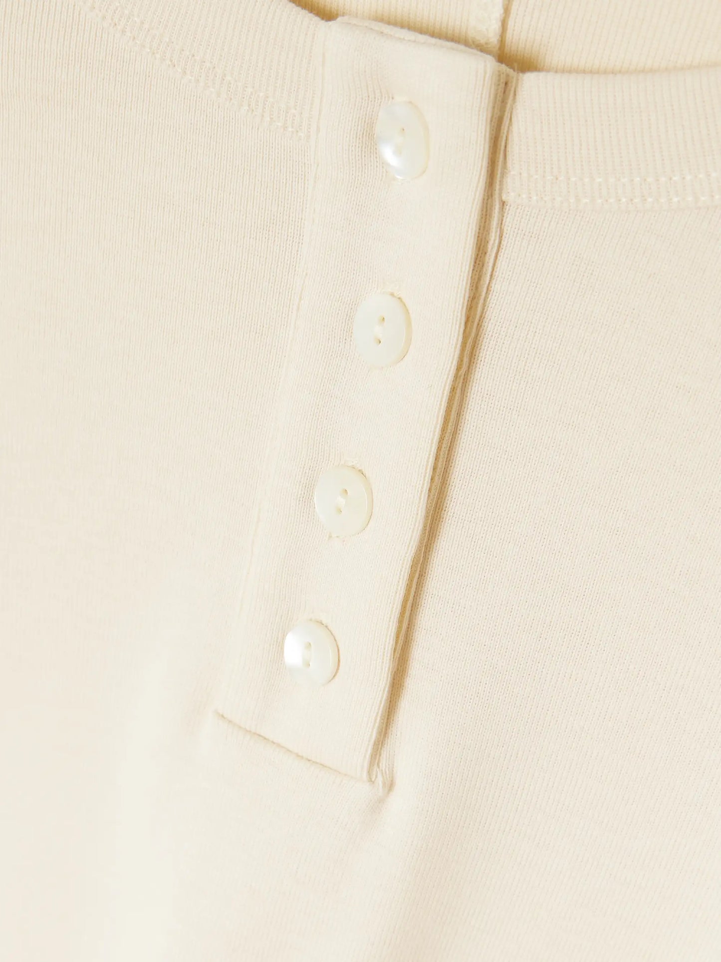Jess Ribbed Organic Cotton-jersey Henley Top
