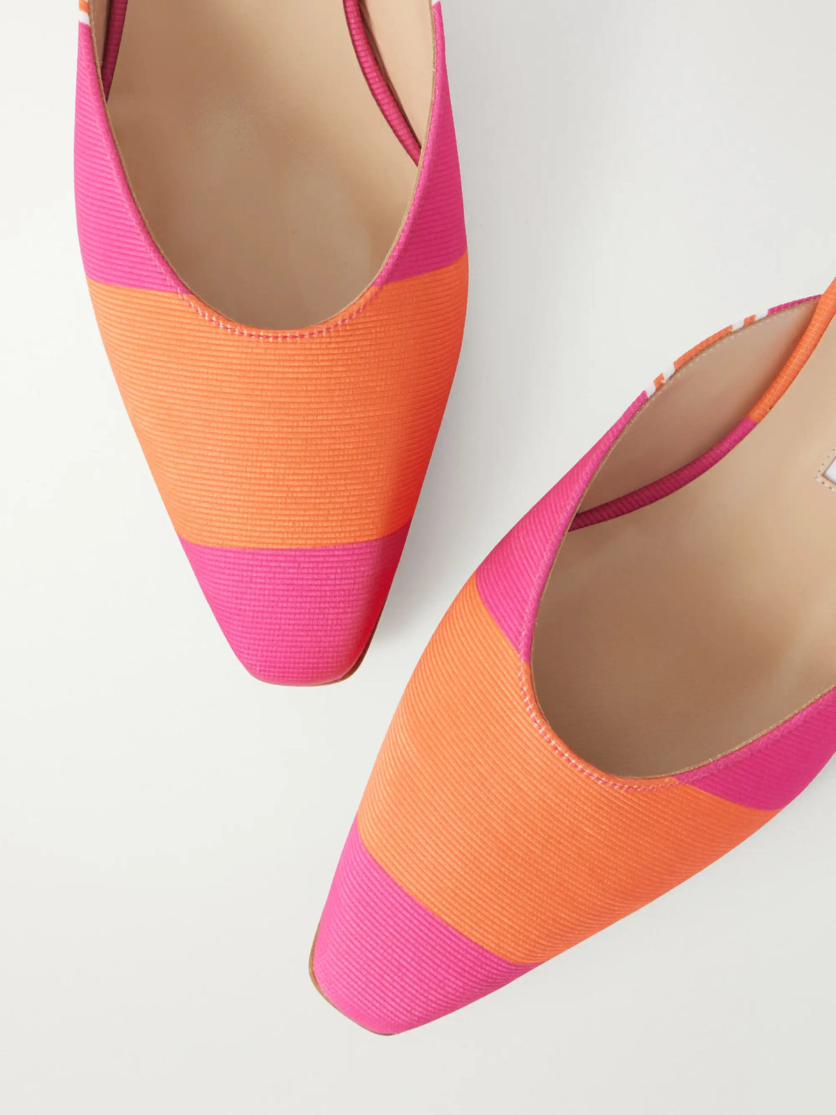 + Emilia Wickstead Striped Twill Mules