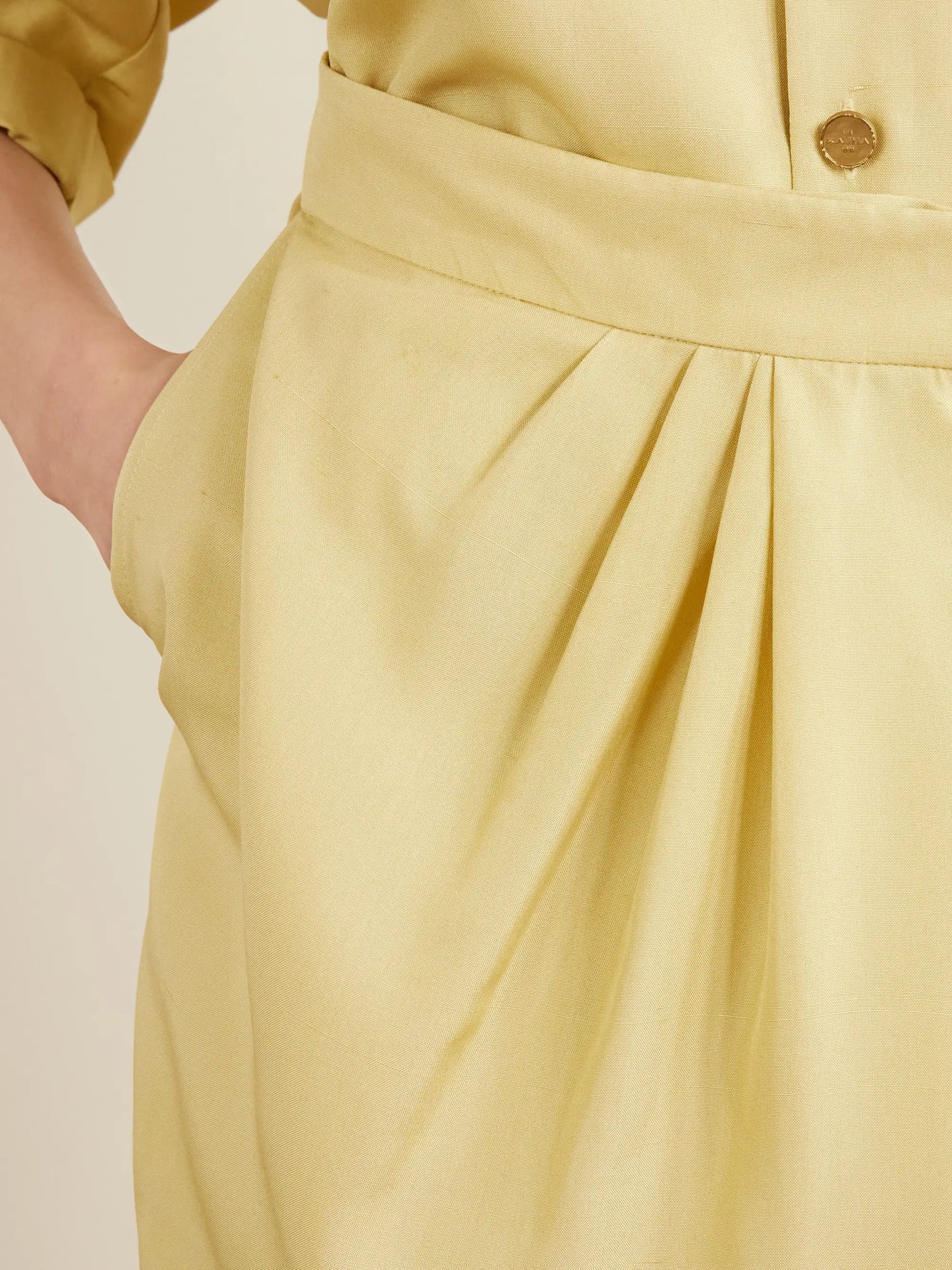 Kamas Silk Pleated Wrap Skirt