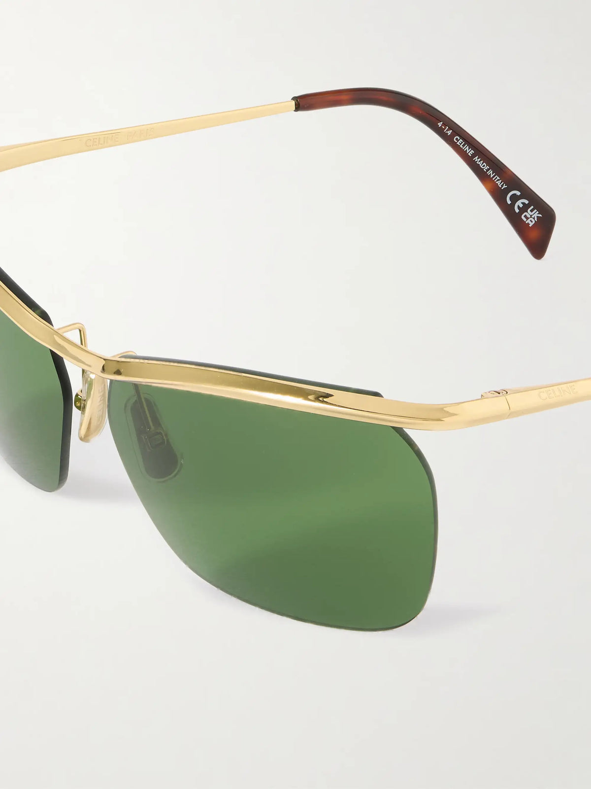 Square-frame Gold-tone Sunglasses