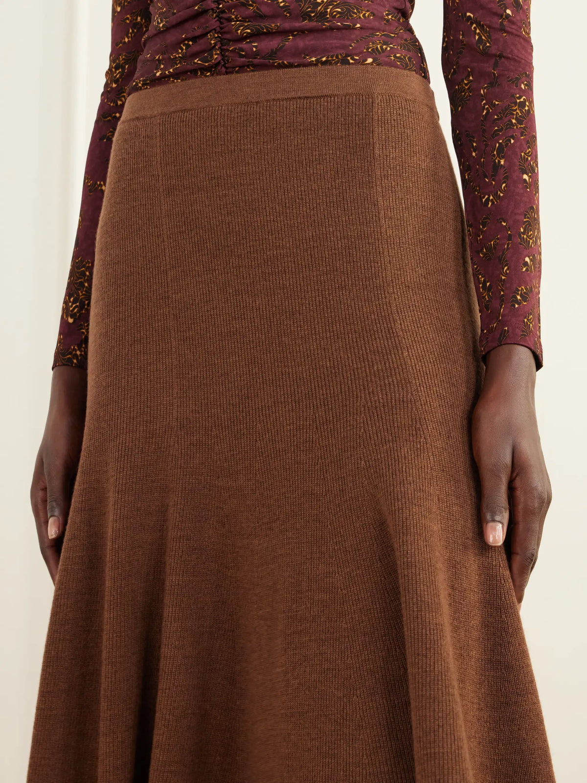 Ulla Johnson Azaria Merino Wool Midi Skirt