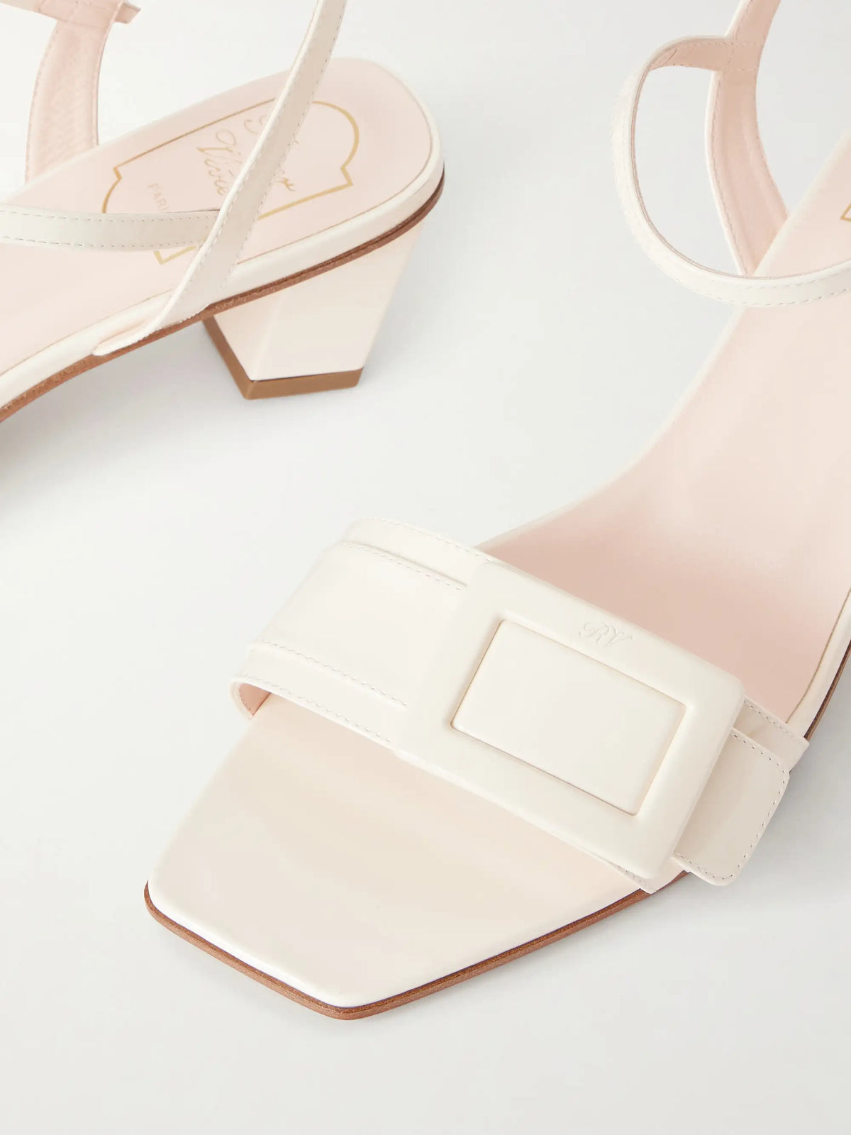 45 Buckled Leather Sandals