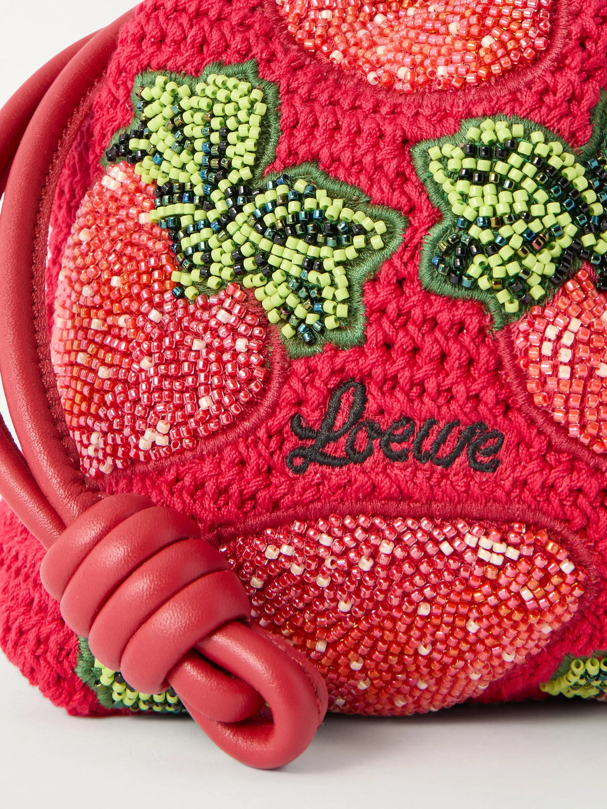 + Paula's Ibiza Flamenco Leather-trimmed Beaded Clutch Bag