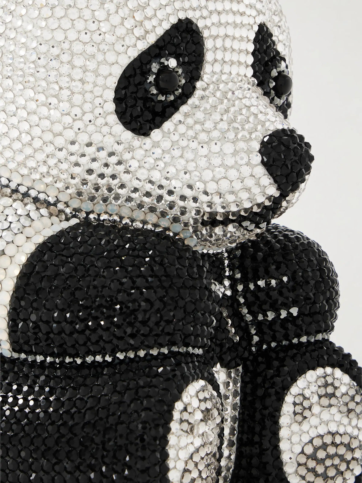 Teddy Bear Ling Crystal-embellished Silver-tone Clutch