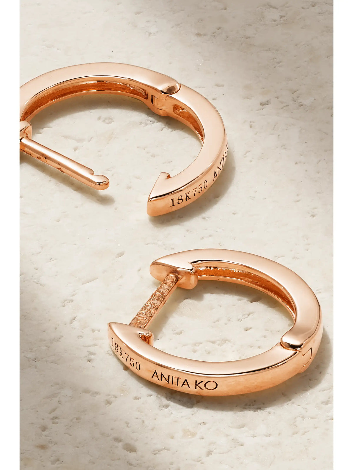 Huggies 18-karat Rose Gold Hoop Earrings