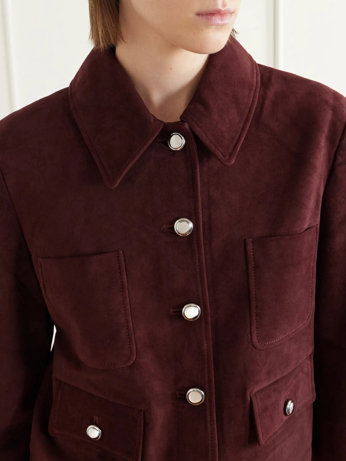 Altuzarra Astley Cropped Suede Jacket