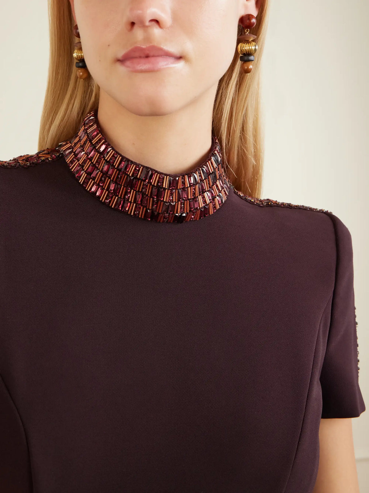 Lavon Gold-tone Bead-embellished Earrings