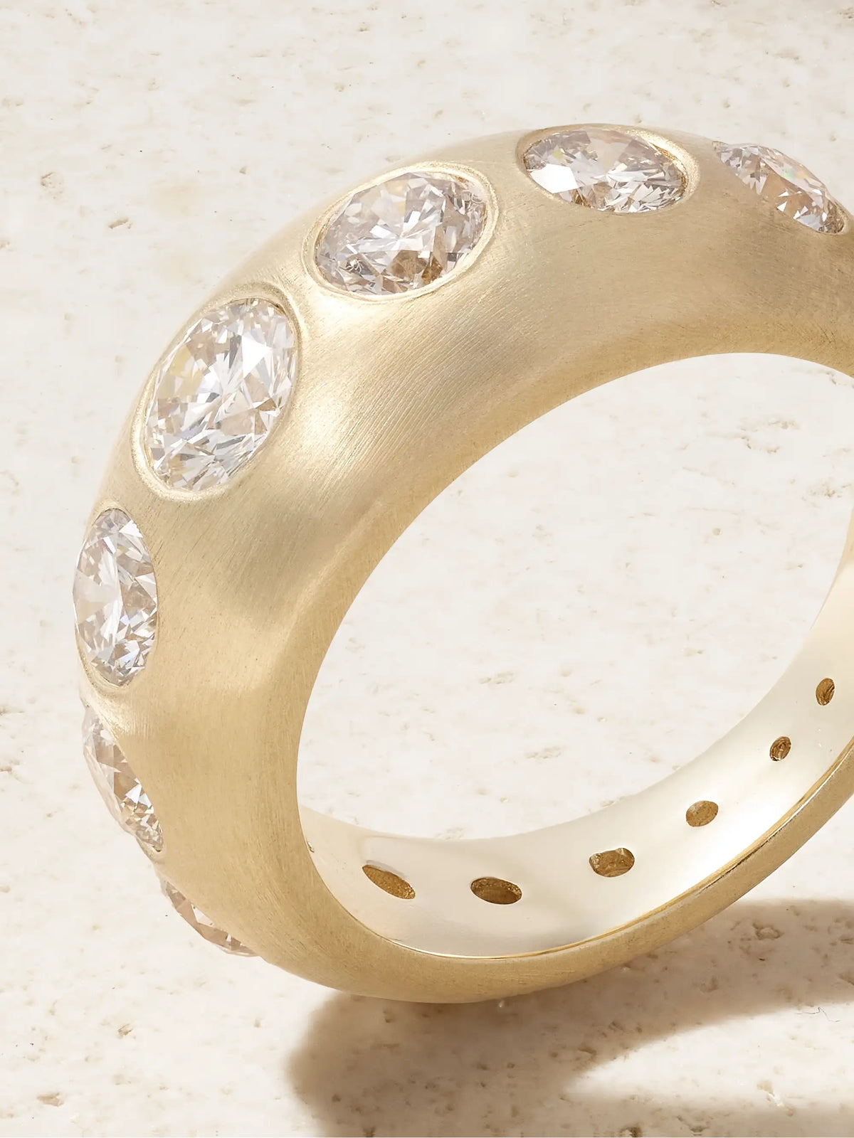 Dome 14-karat Gold Diamond Ring