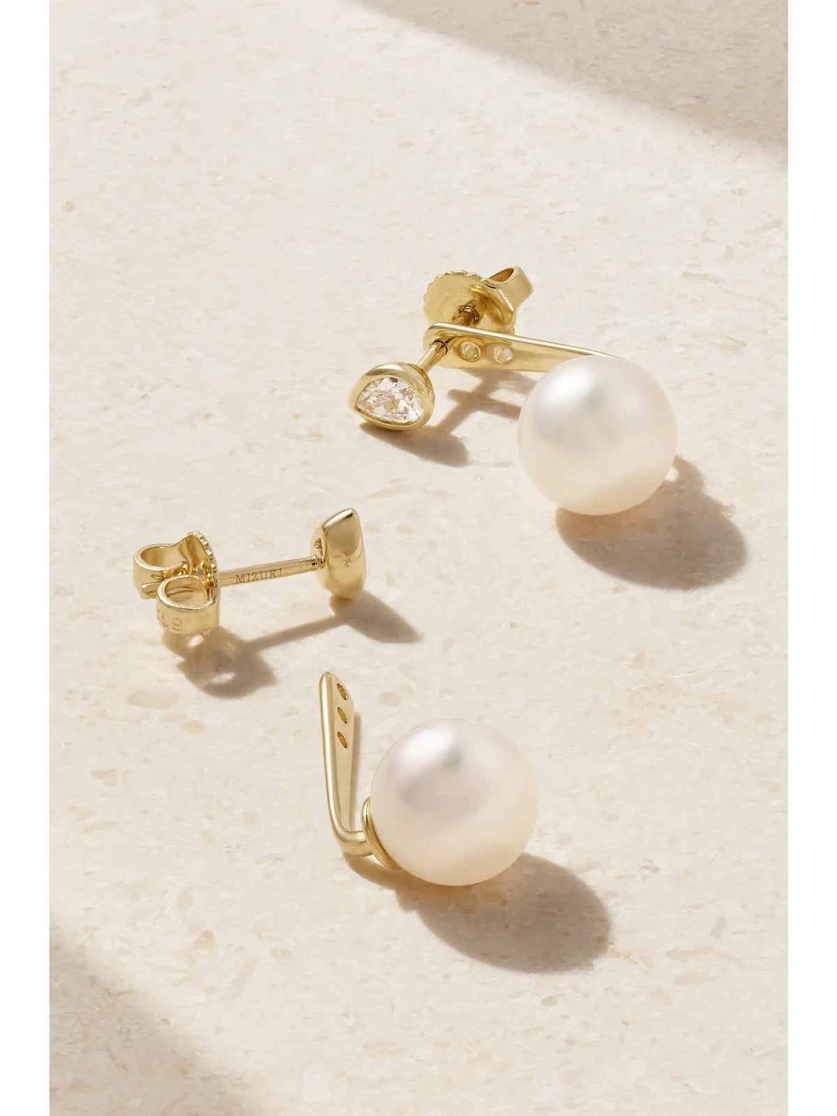 14-karat Gold, Pearl And Diamond Earrings