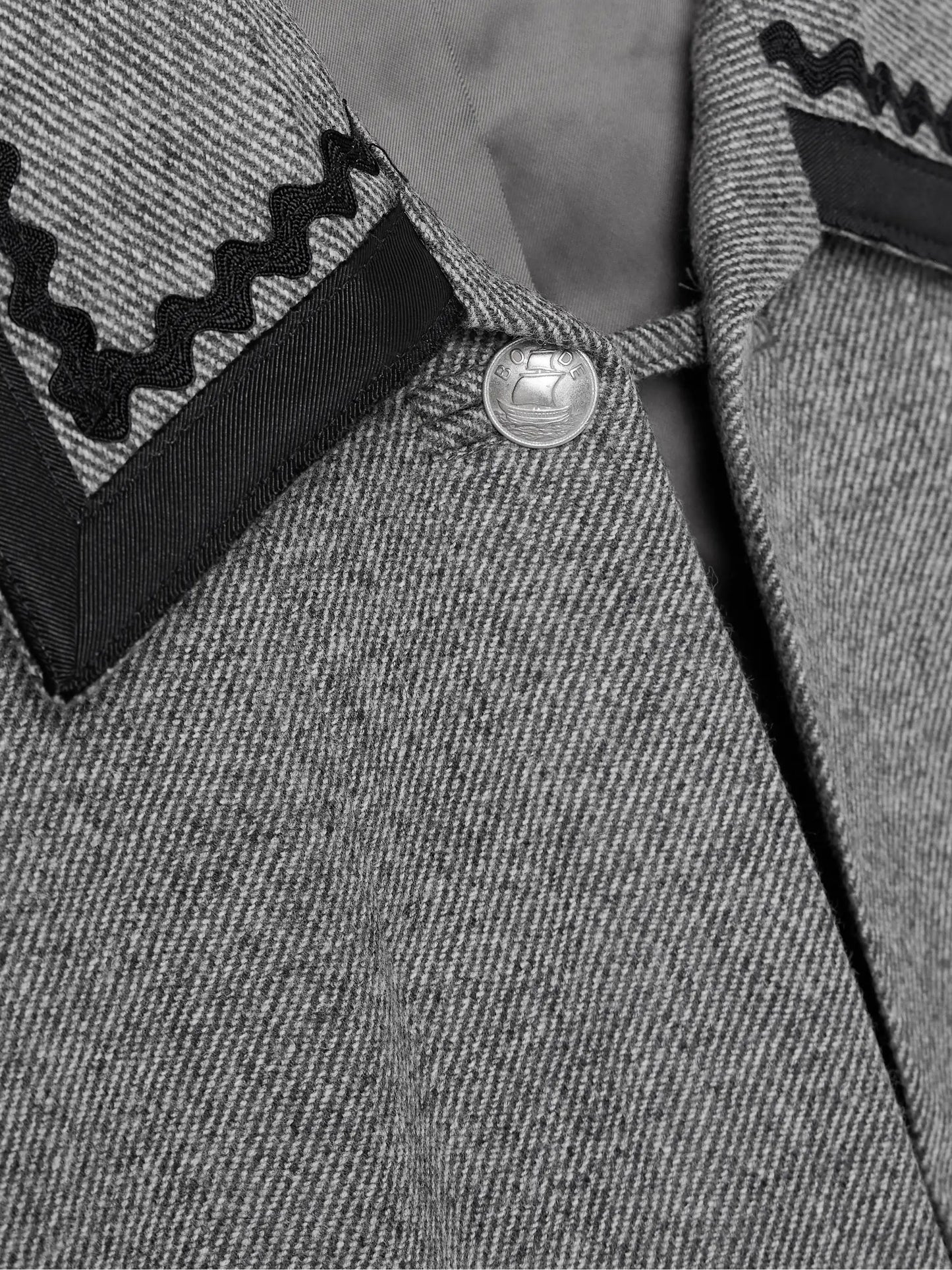 Dovecote Cropped Cotton Twill-trimmed Wool-twill Jacket