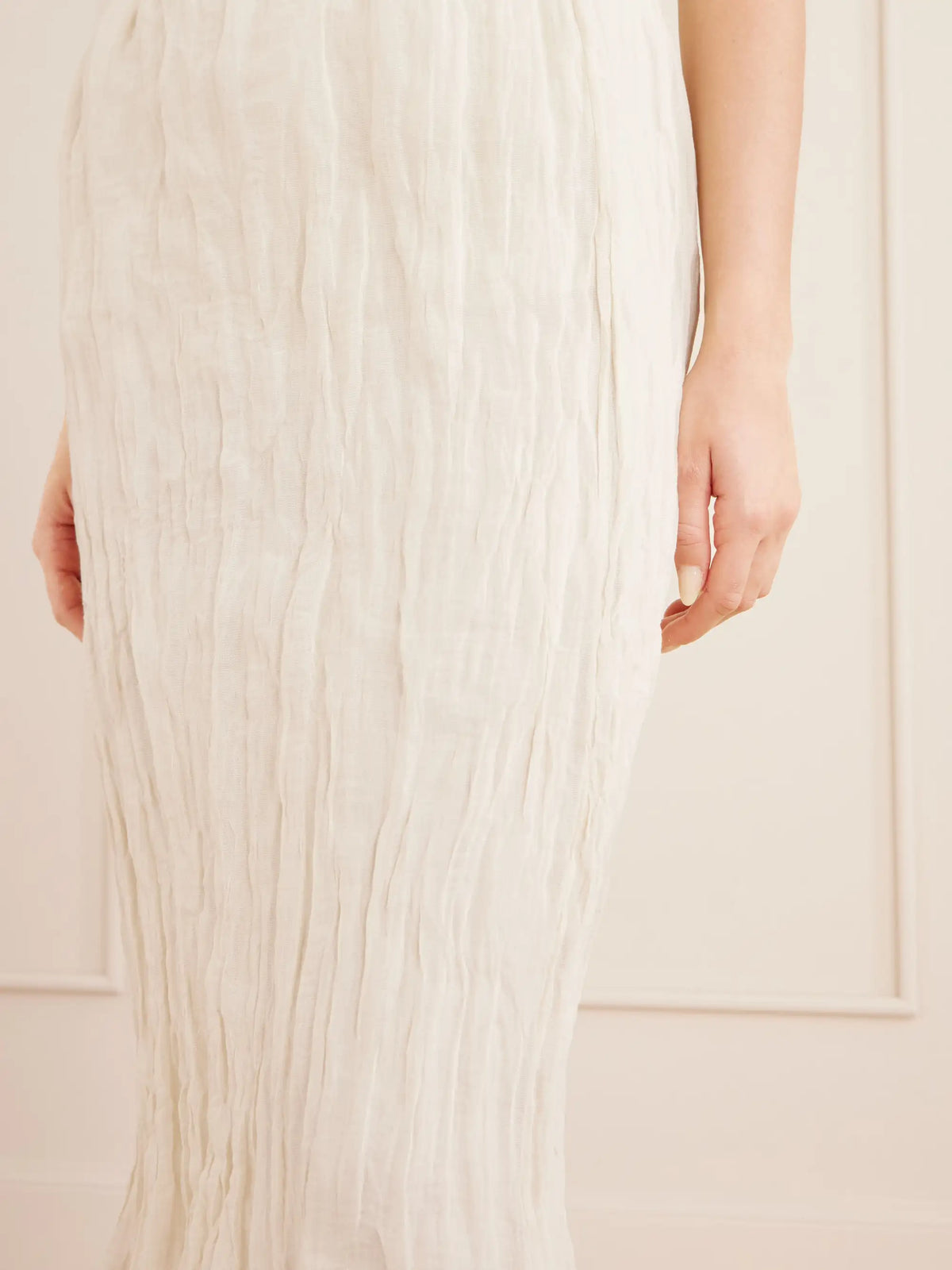 RÓHE Crinkled Metallic Cotton-blend Midi Skirt