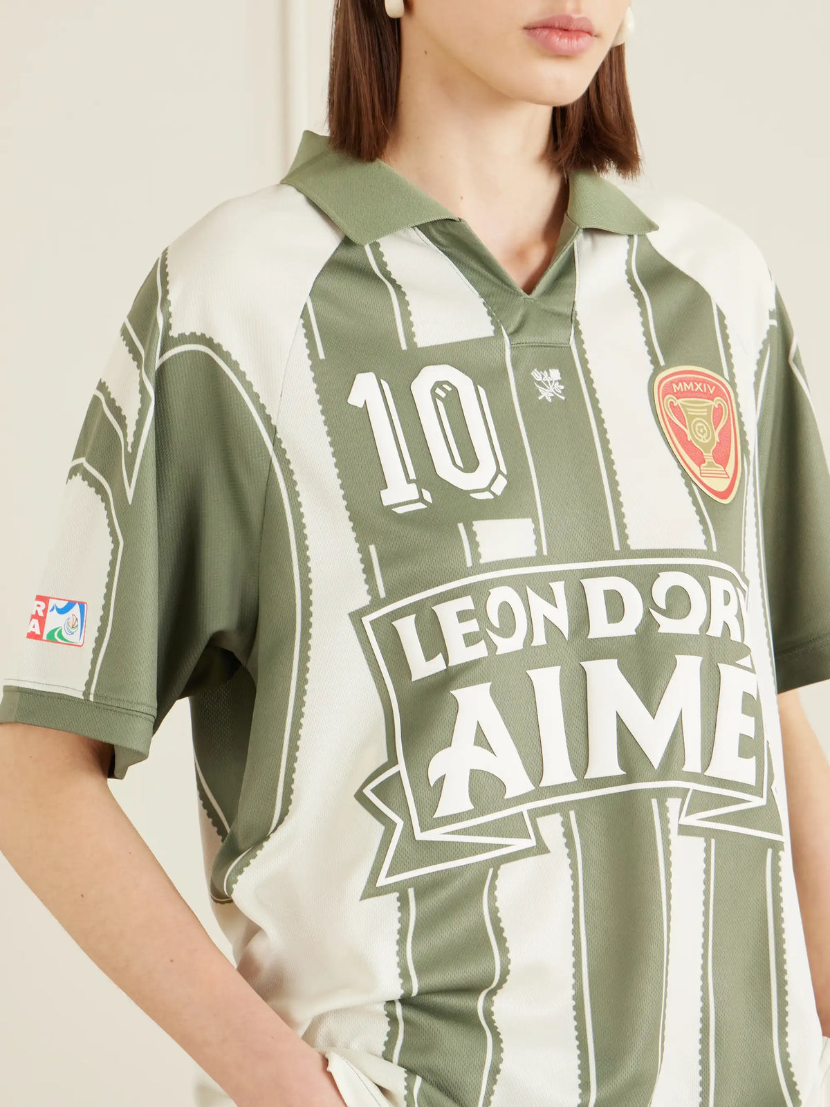 Aimé Leon Dore Logo-appliquéd Striped Jersey T-shirt