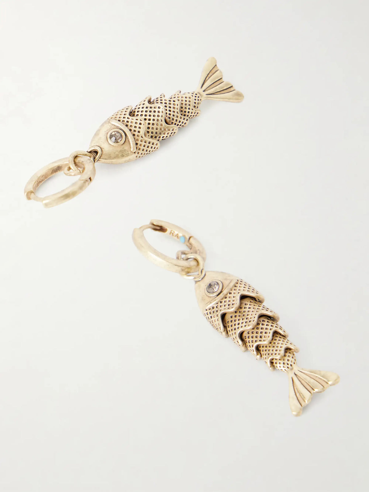 The Fish Gold-tone And Cubic Zirconia Earrings