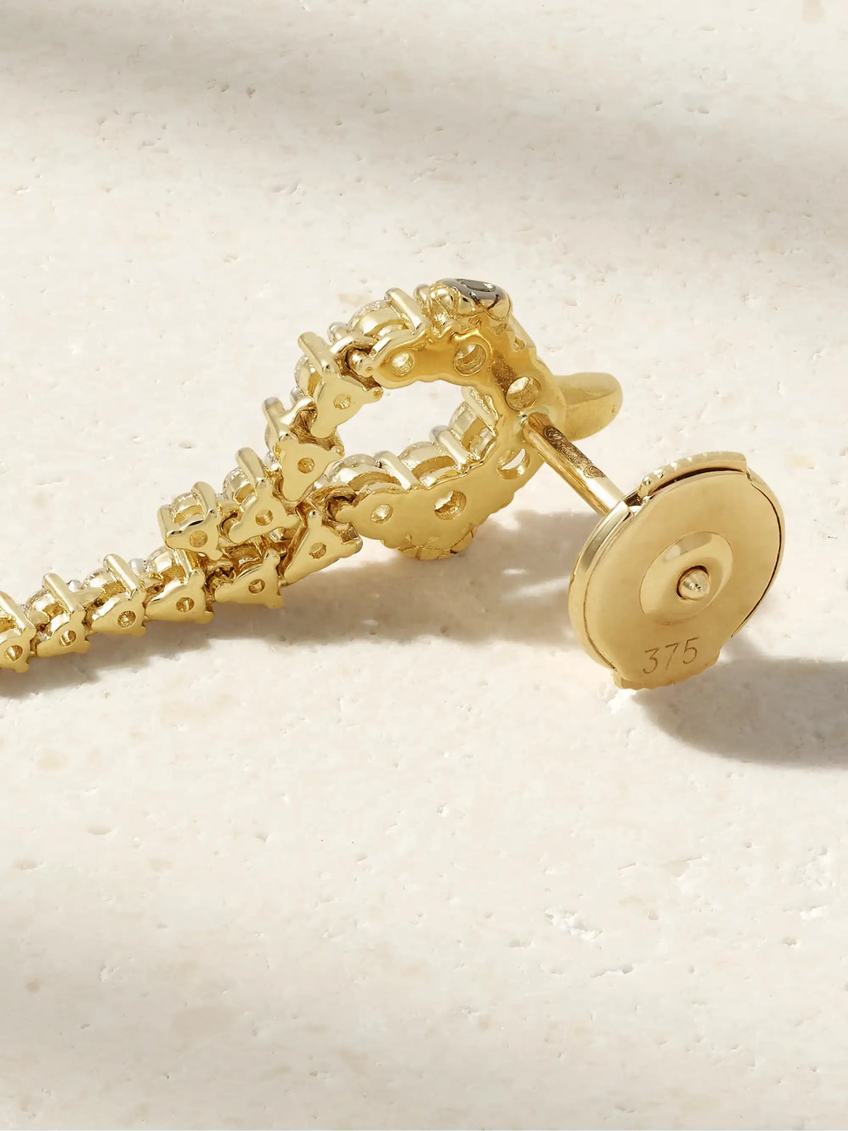 Mini Python 9-karat Gold, Diamond And Enamel Single Earring