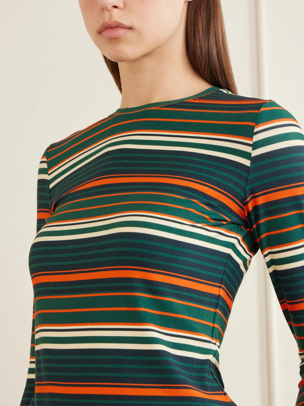 Proenza Schouler White Label Mae Striped Stretch-jersey T-shirt