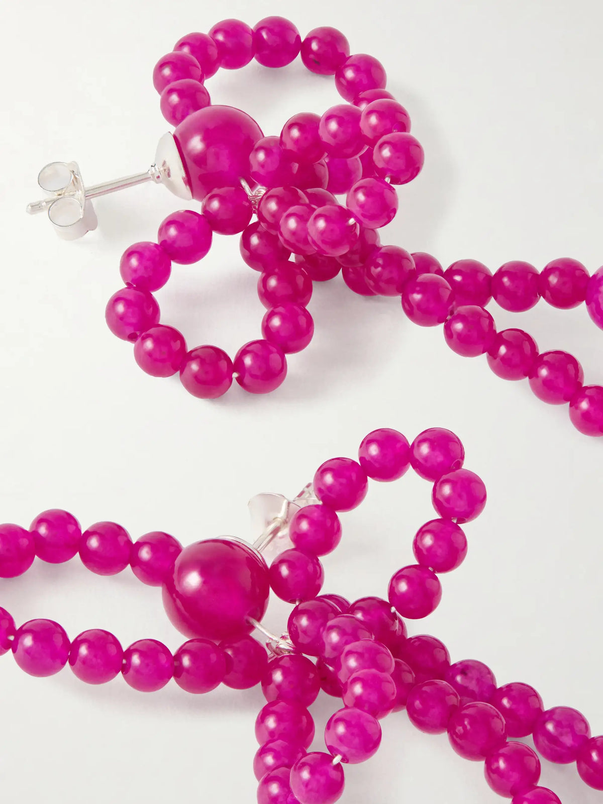 Chalcedony Bead Earrings