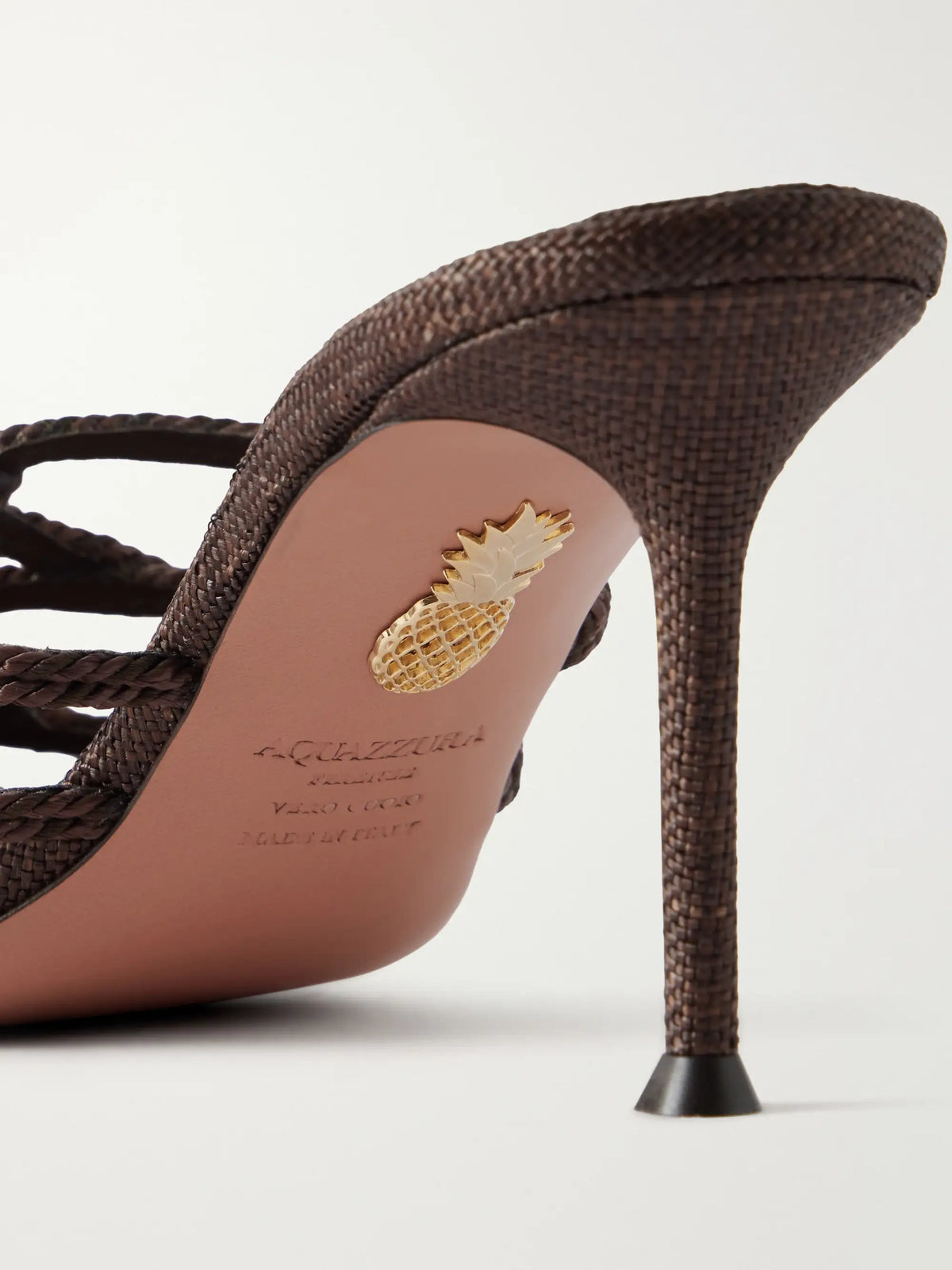 Luna Rope 75 Raffia-trimmed Cord Mules