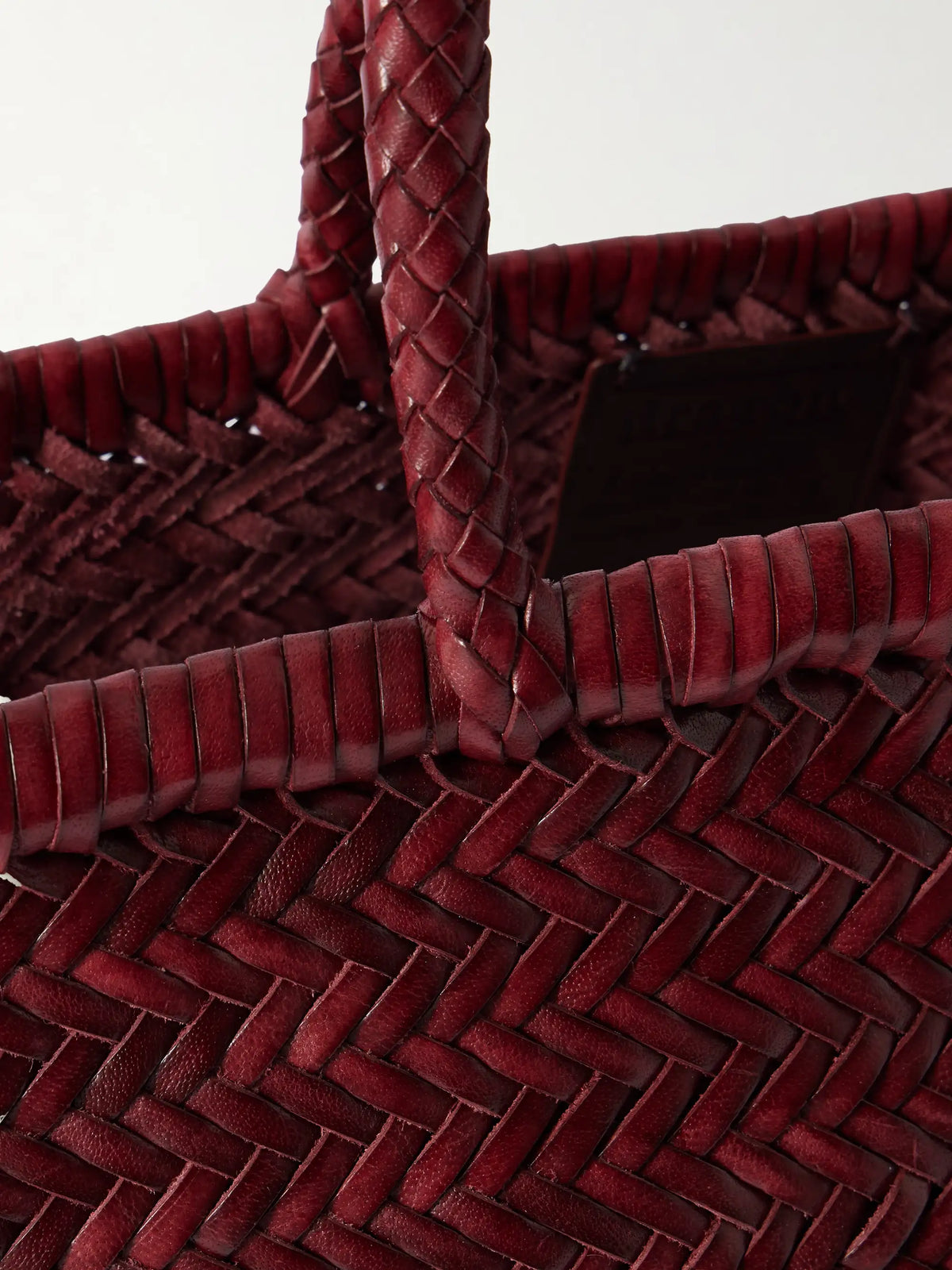 Bamboo Triple Jump Big Woven Leather Tote
