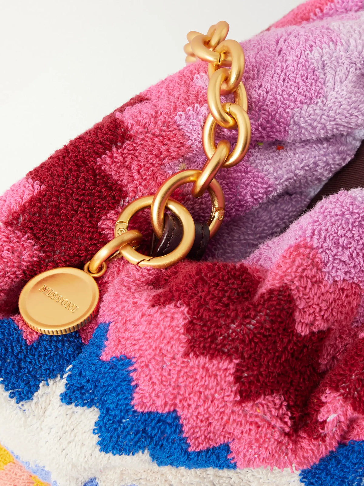 Large Striped Terry Pouch