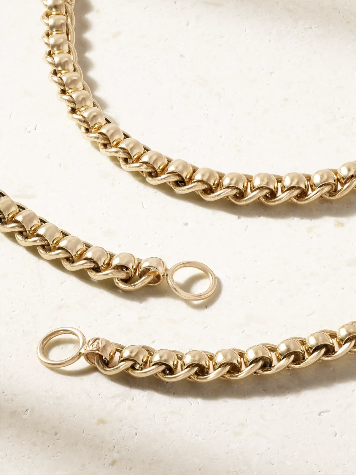 Rolling Curb 14-karat Gold Chain Necklace