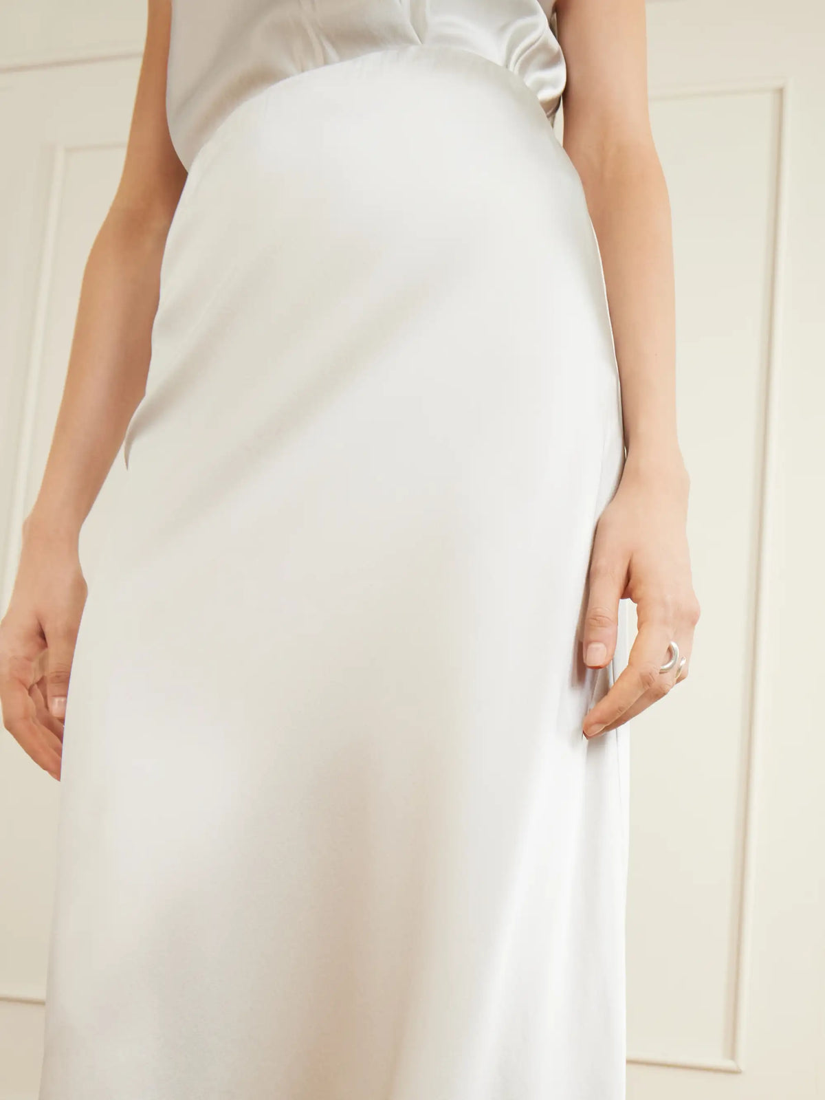 THE PARK Max Silk-satin Maxi Skirt
