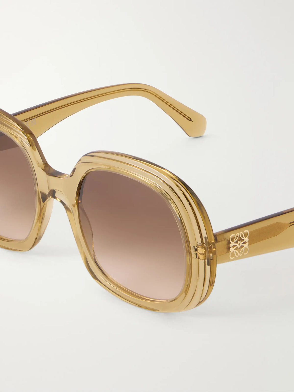 Loewe Mini Anagram Steps Square Round-frame Acetate Sunglasses
