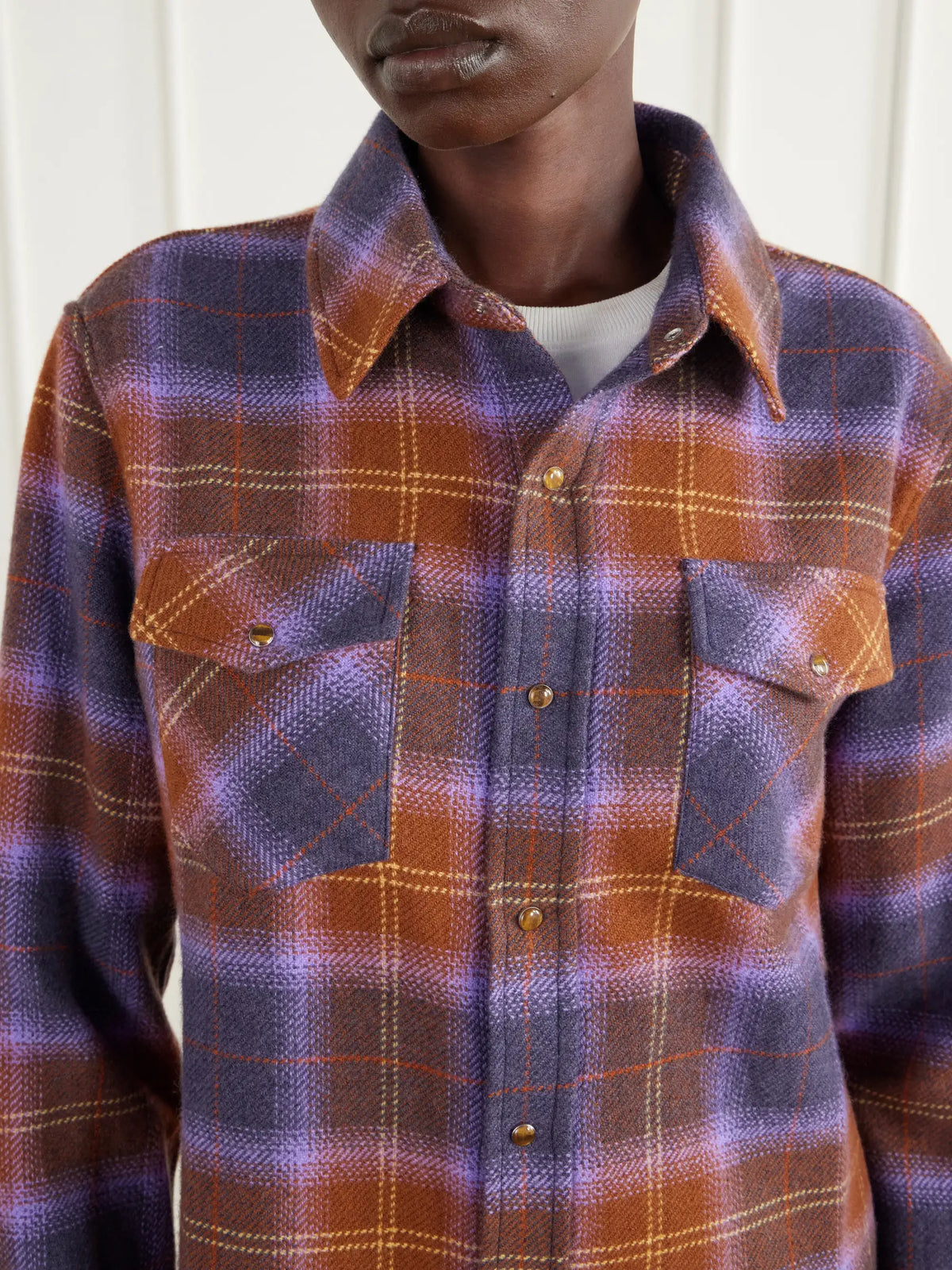 God's True Vulcan Checked Cashmere Shirt