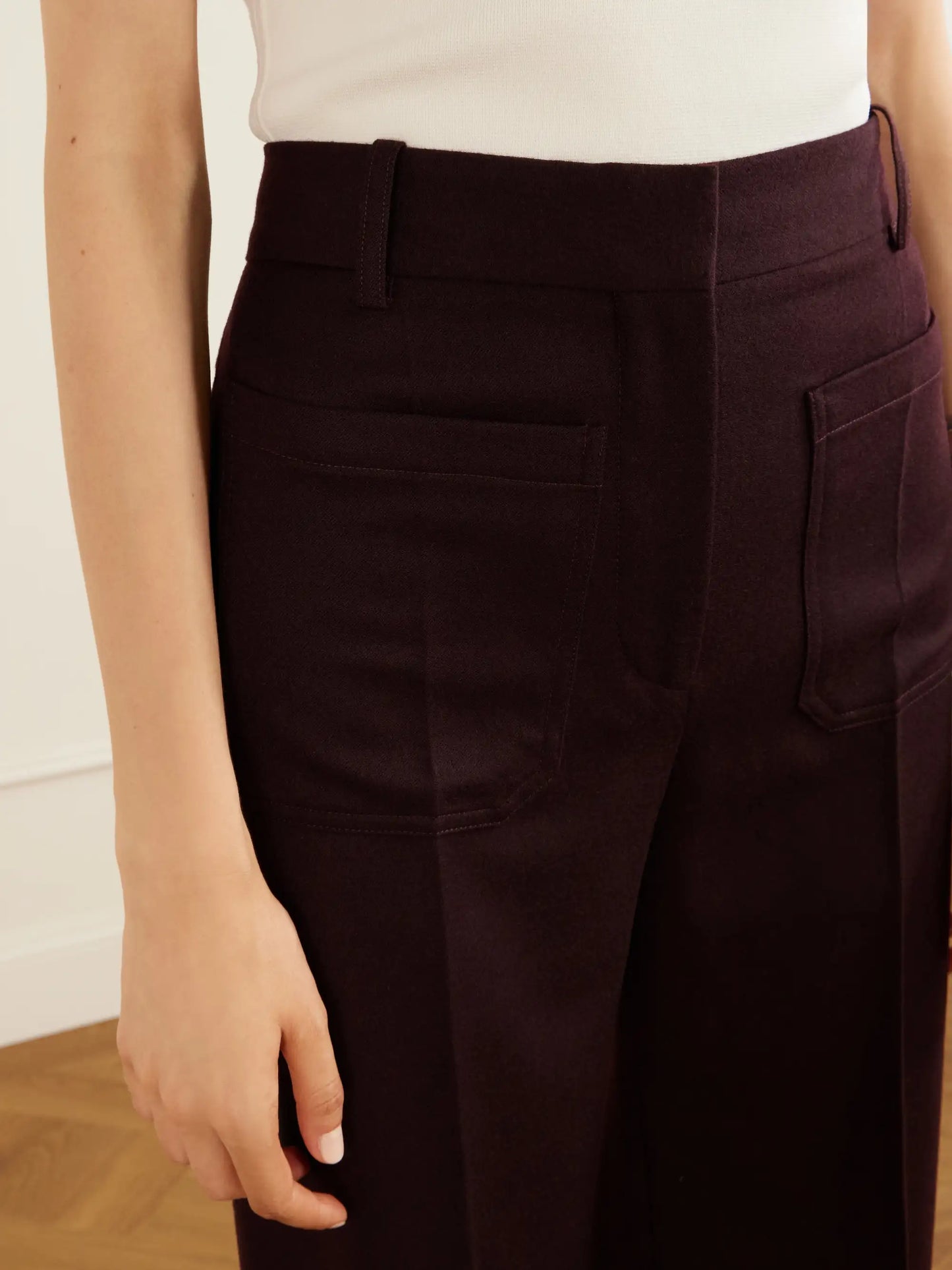 Alina Wool High-rise Straight-leg Pants