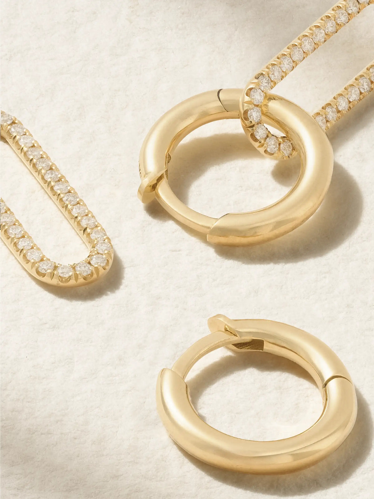 Haru 18-karat Gold Diamond Hoop Earrings
