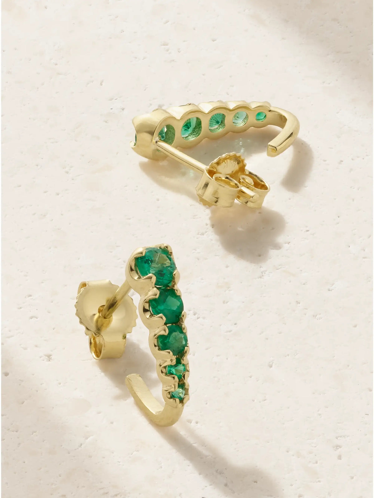 Edith 18-karat Gold Emerald Earrings