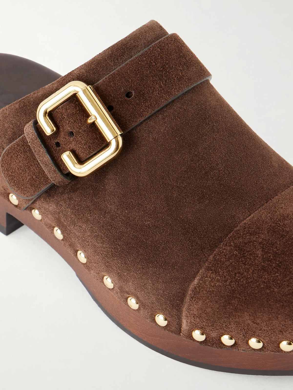 Jeannette Embellished Suede Clogs