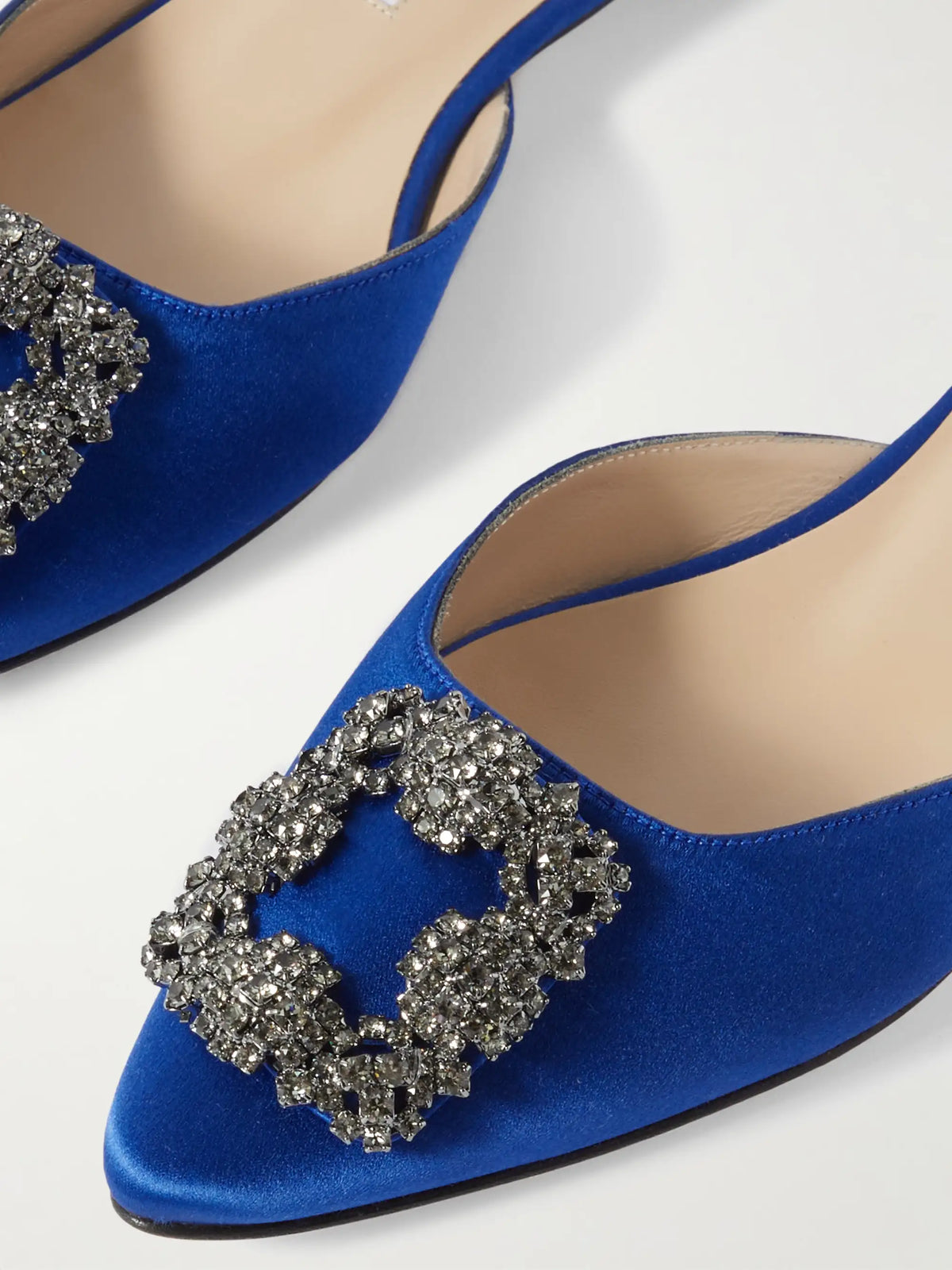Hangisi Crystal-embellished Satin Slippers