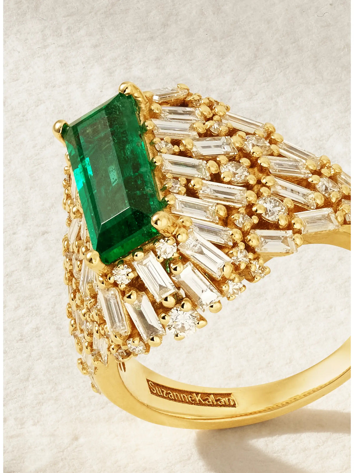 18-karat Gold, Diamond And Emerald Ring