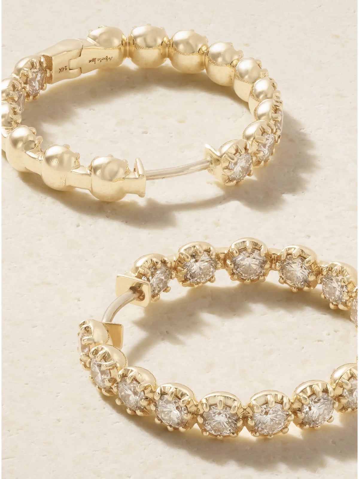 Marlo Laz 14-karat Gold Champagne Diamond Earrings