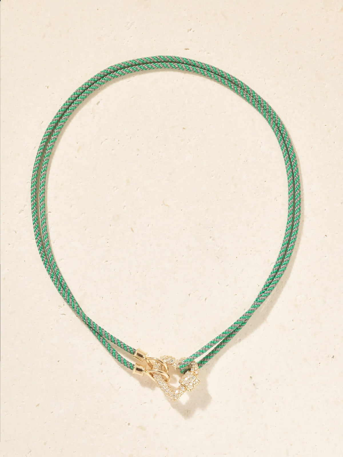 14-karat Gold, Diamond And Cord Necklace