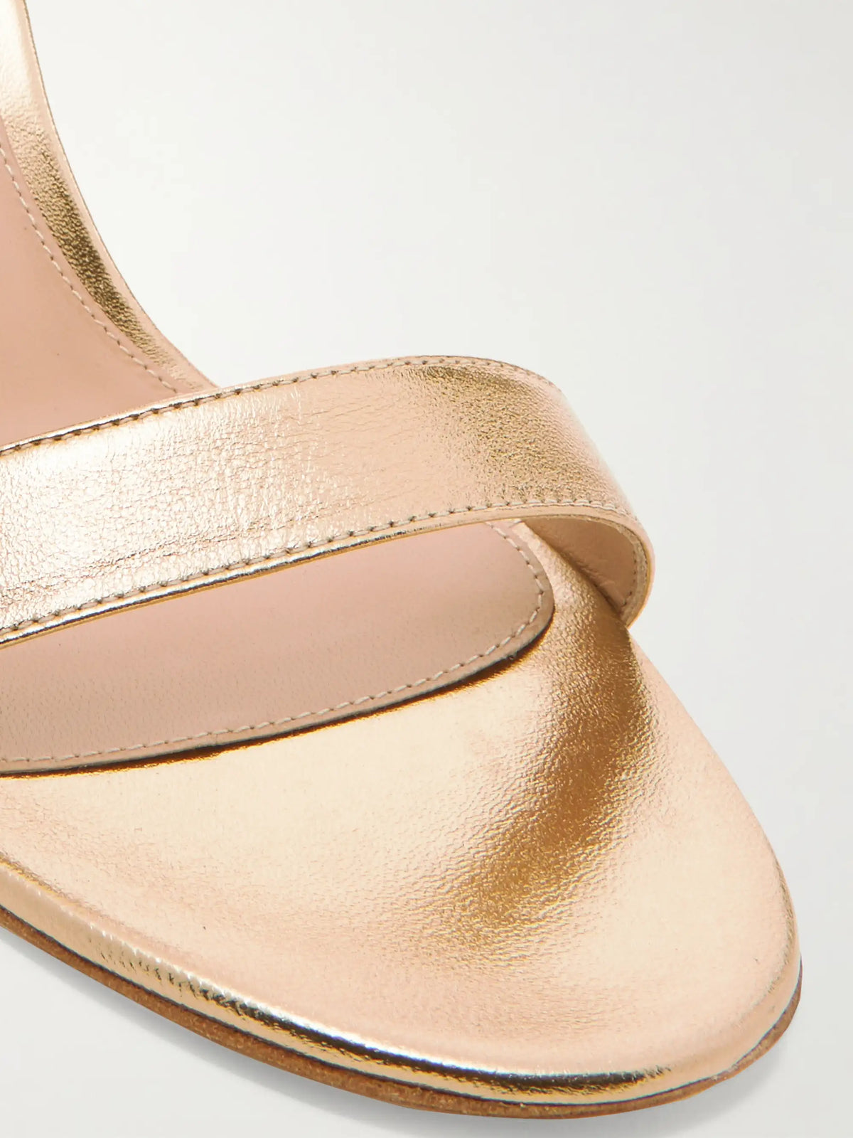 Portofino 70 Metallic Leather Sandals