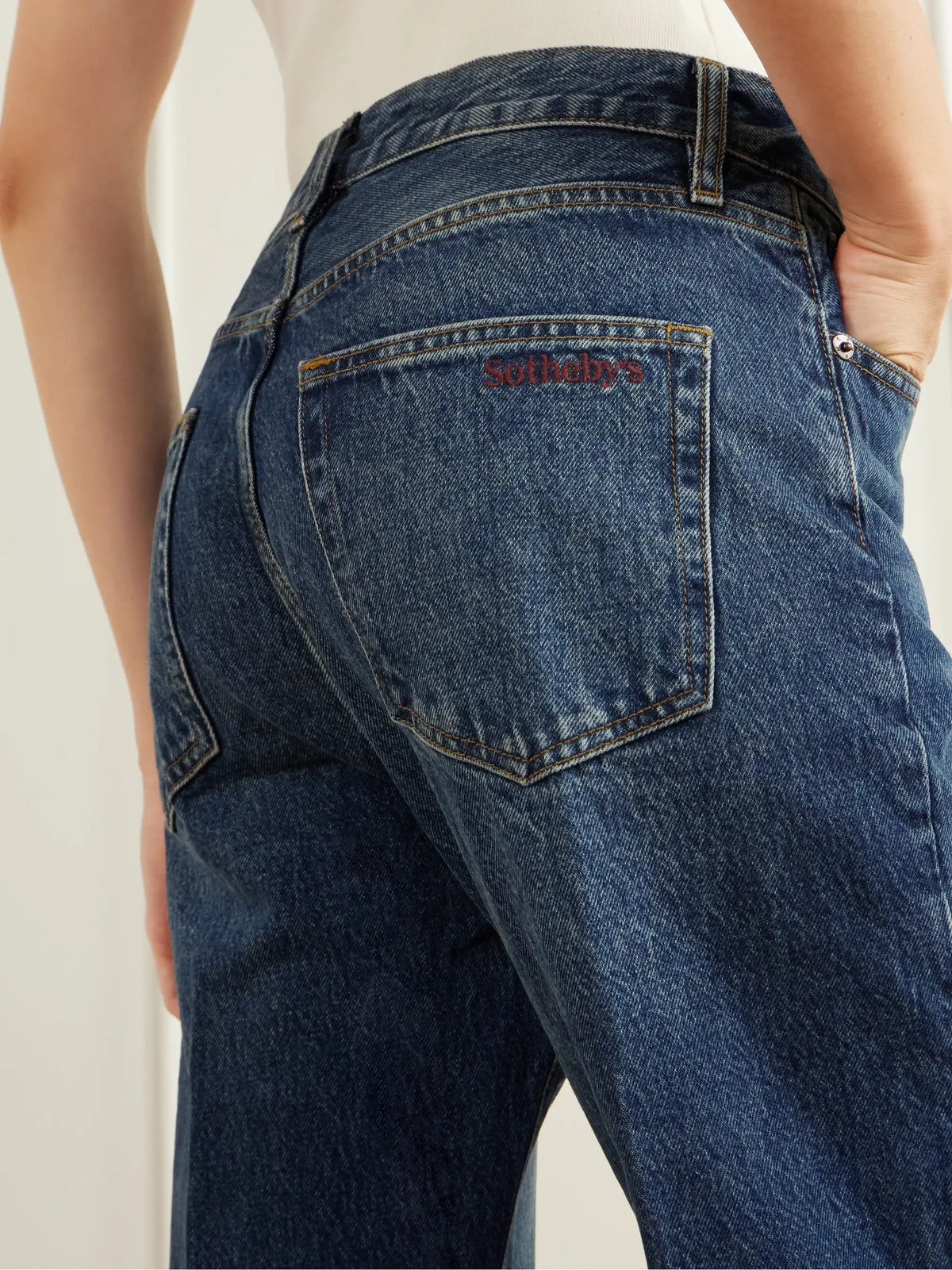 FRAME + Sotheby's The Sotheby's Vertical High-rise Straight-leg Jeans