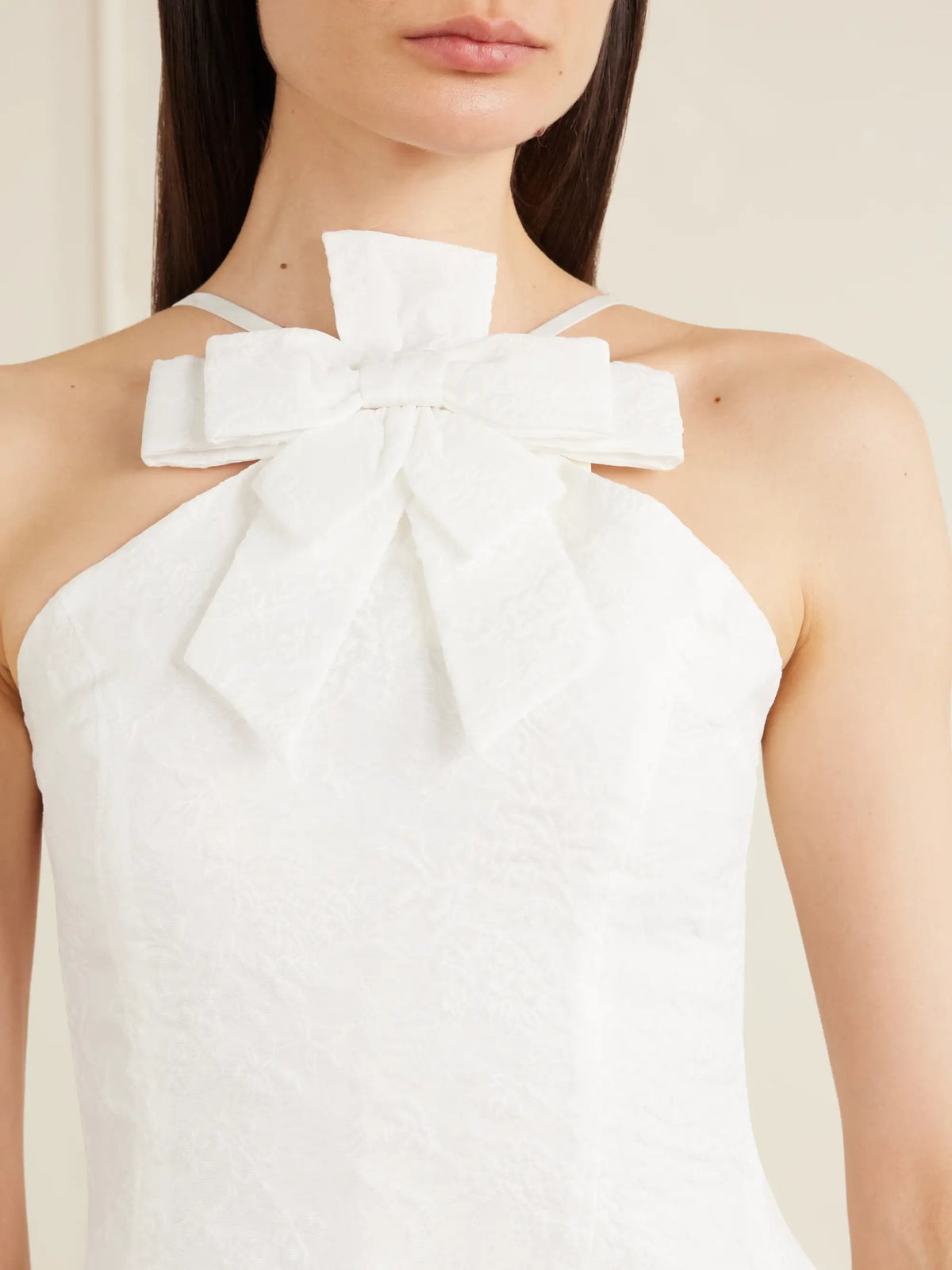 SHUSHU/TONG Bow-detailed Taffeta Mini Dress