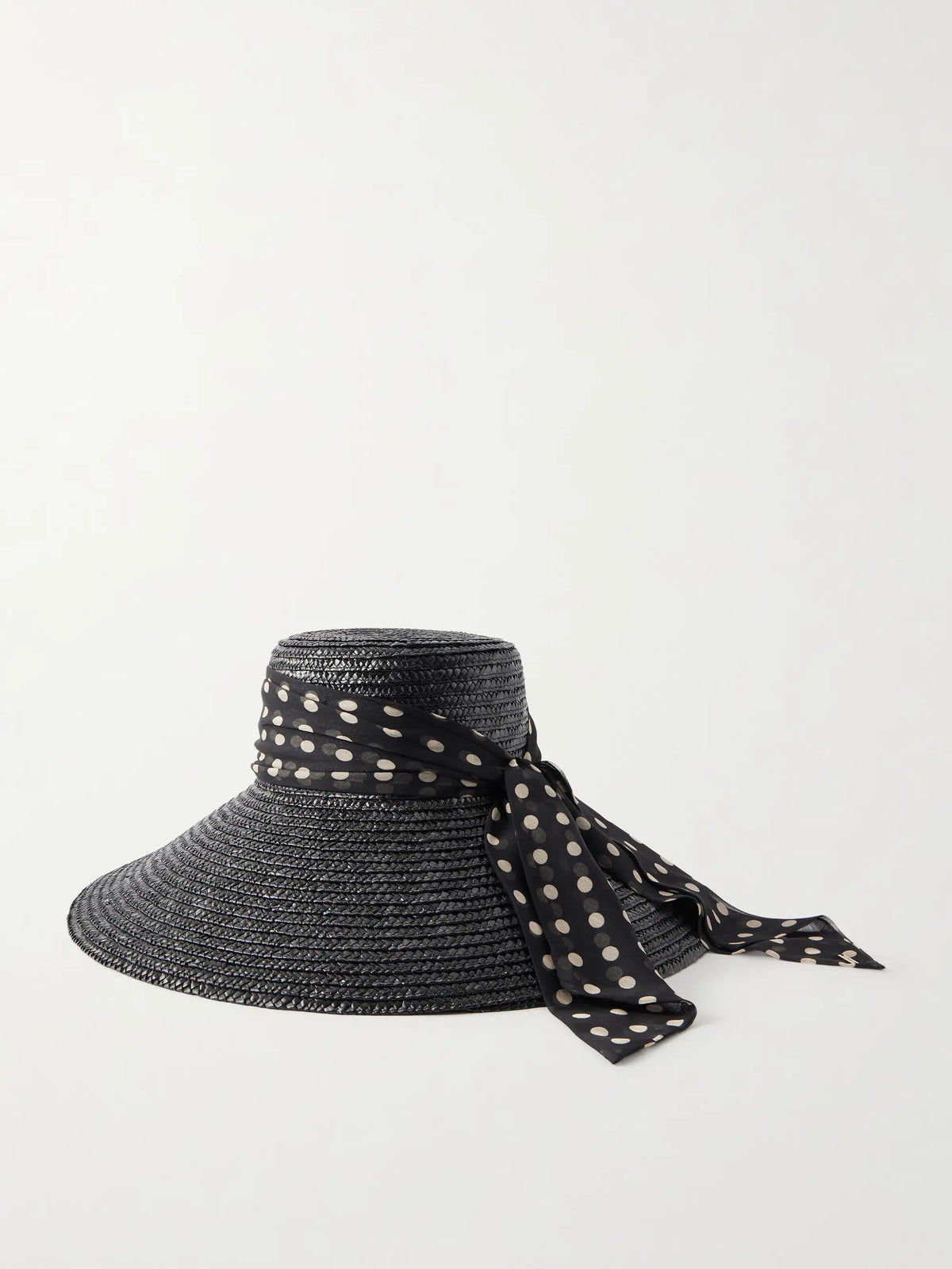 Mirabel Chiffon-trimmed Straw Sunhat